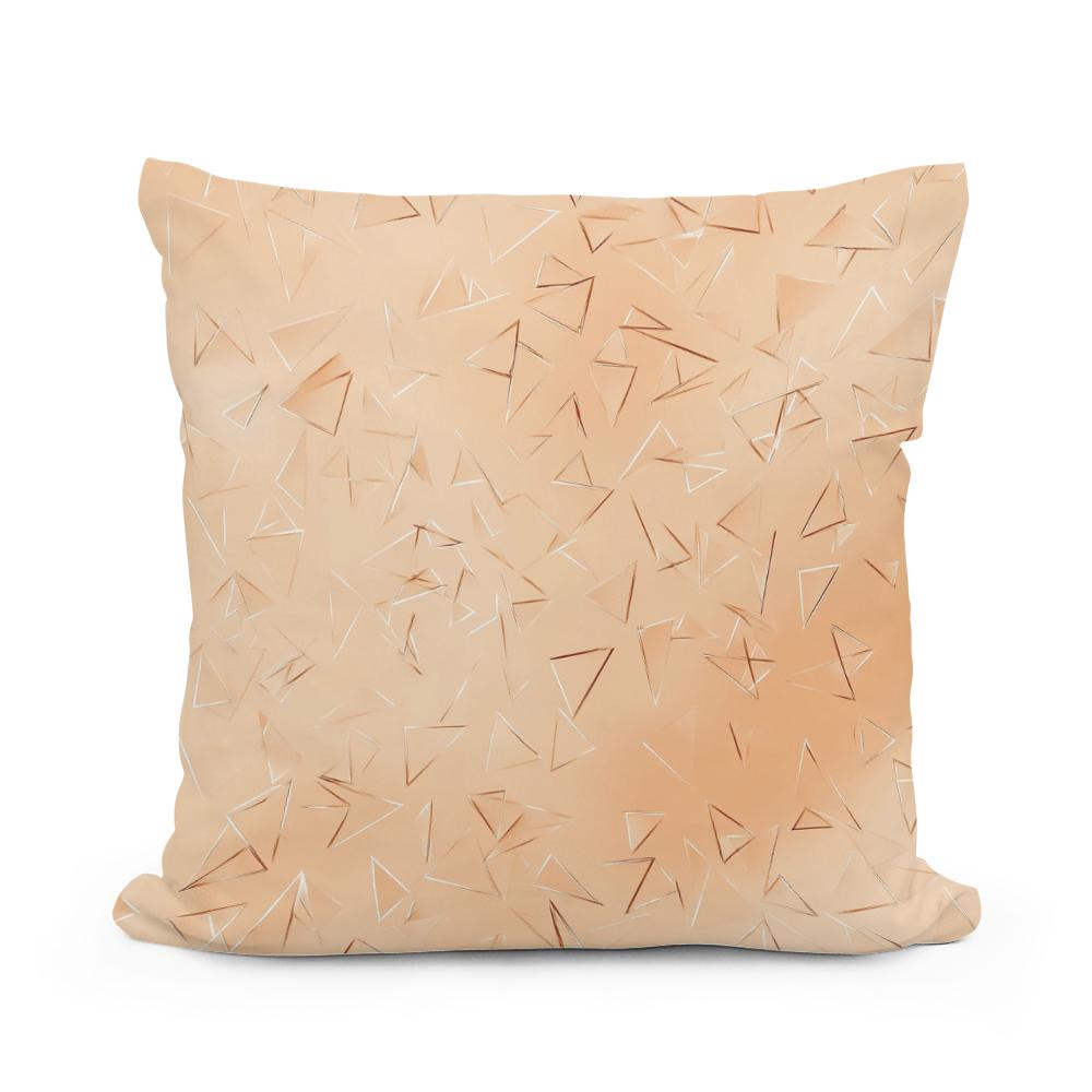 Geometric Gold Delight Cotton Cushion