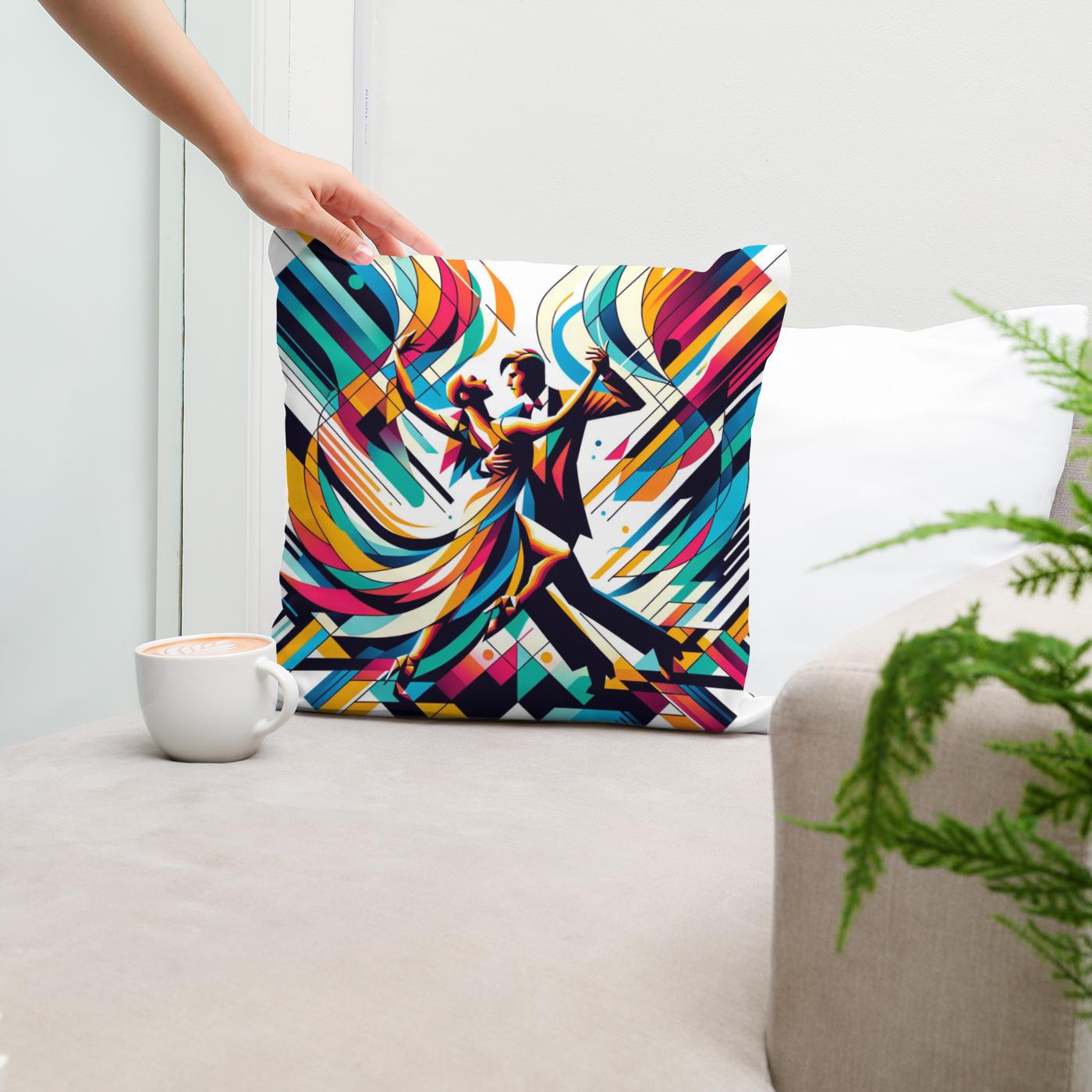 Geometric Salsa Cotton Cushion