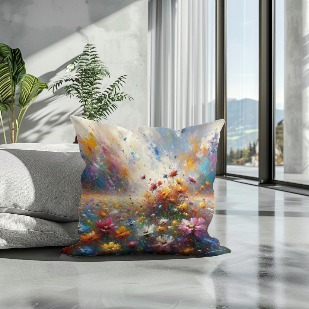 Wildflower Exuberance Cotton Cushion