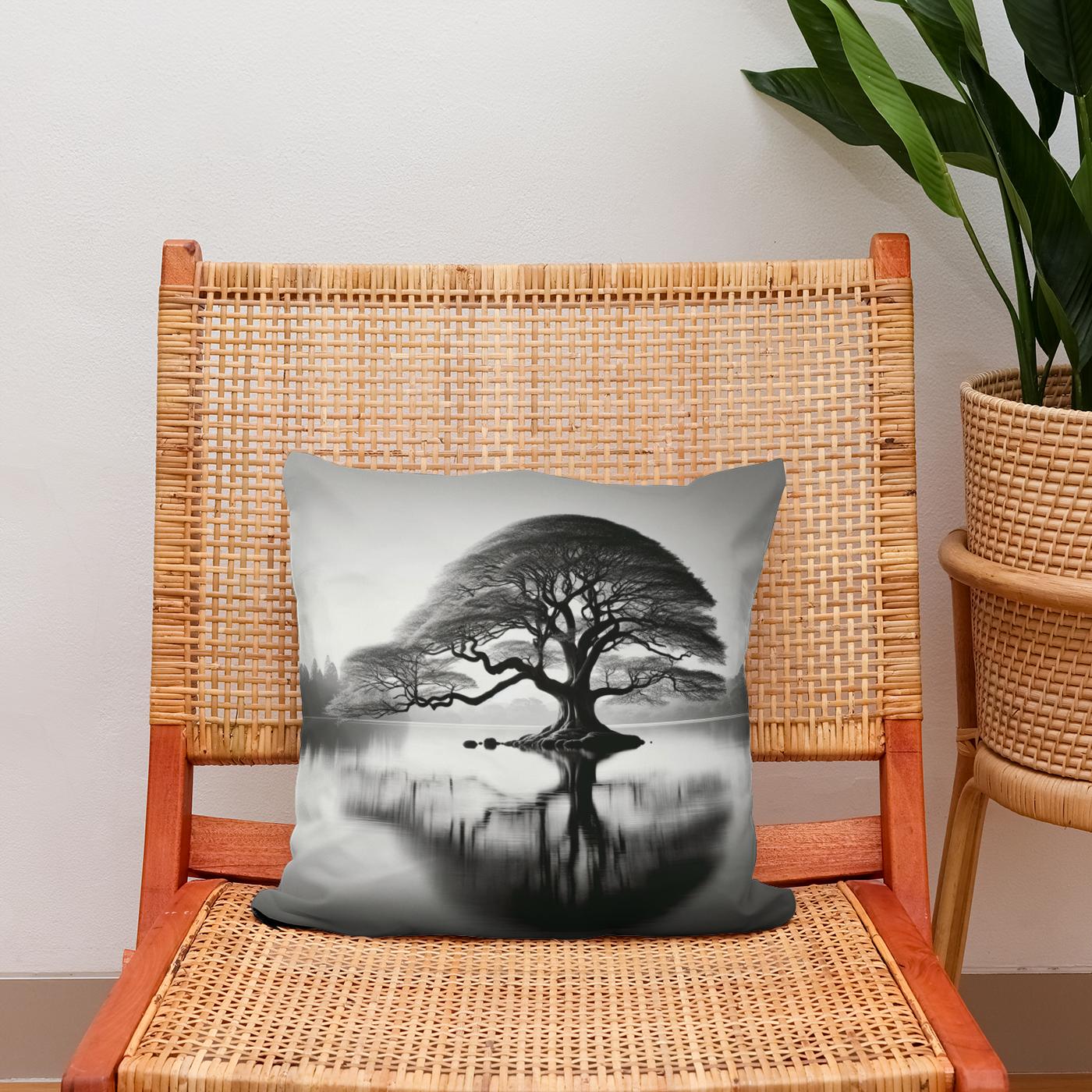 Gilded Waterscape Cotton Cushion