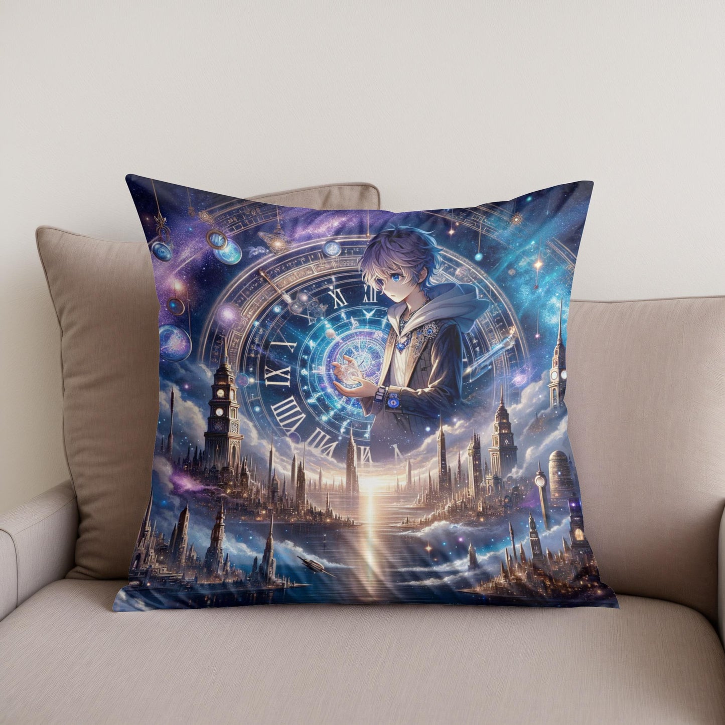Cosmic Time Voyager Cotton Cushion