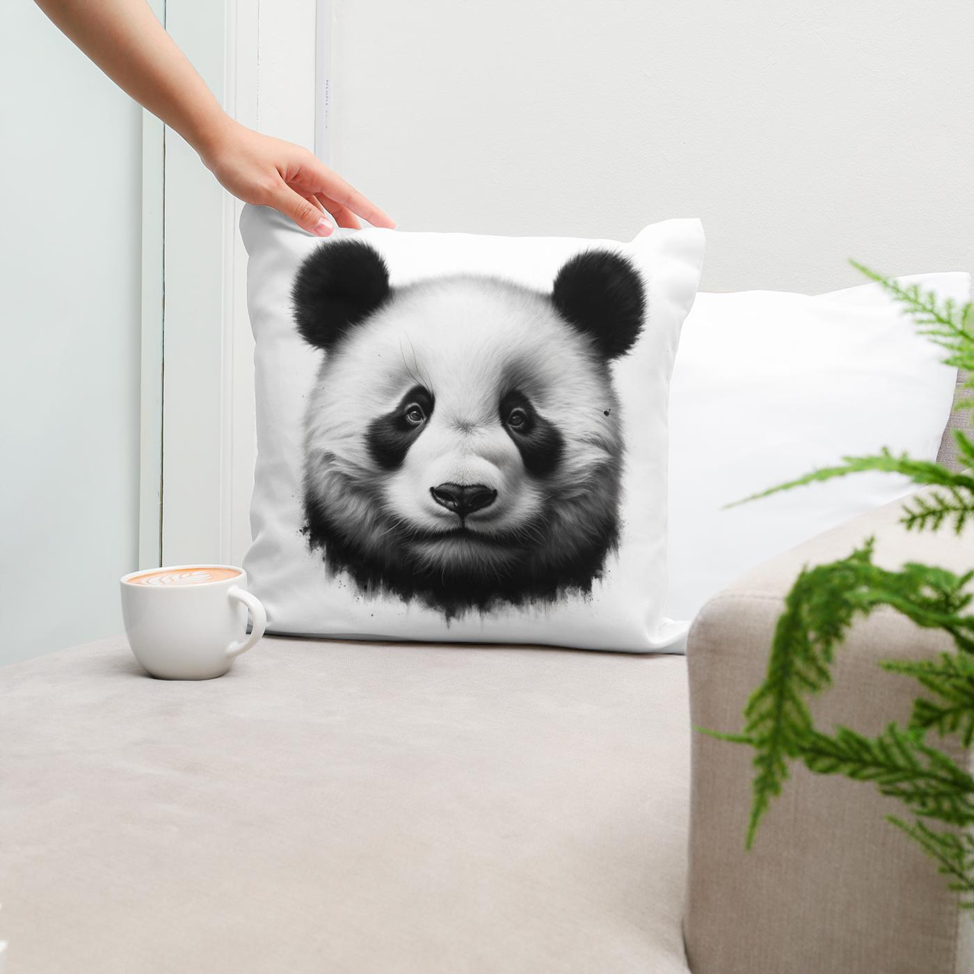 Emotive Panda: Captured Grace Cotton Cushion