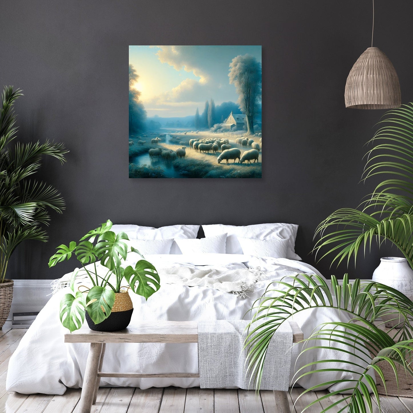 Classical Pastoral Sheep Canvas