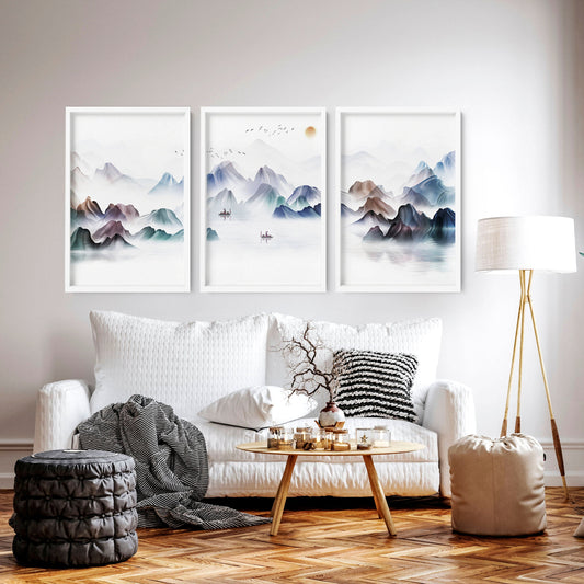 Art for the living room wall | set of 3 wall art prints