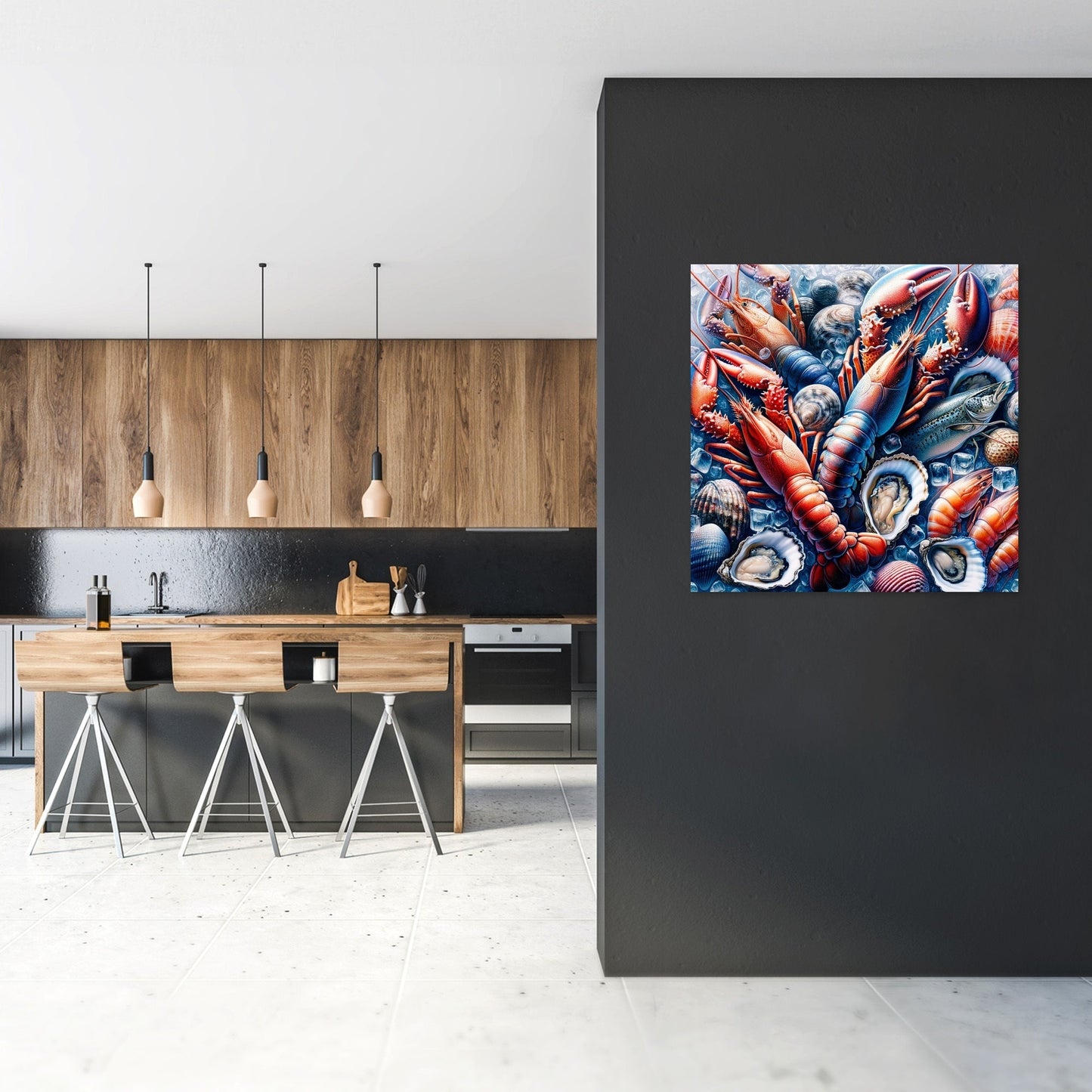Seafood Elegance Canvas