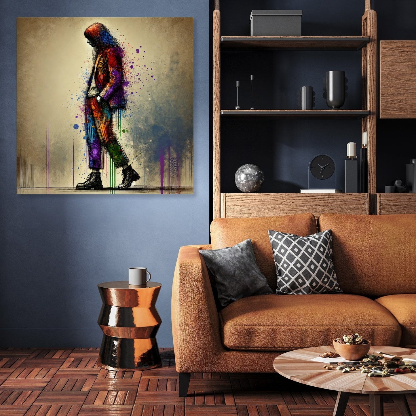 Vibrant Silhouette Art Canvas