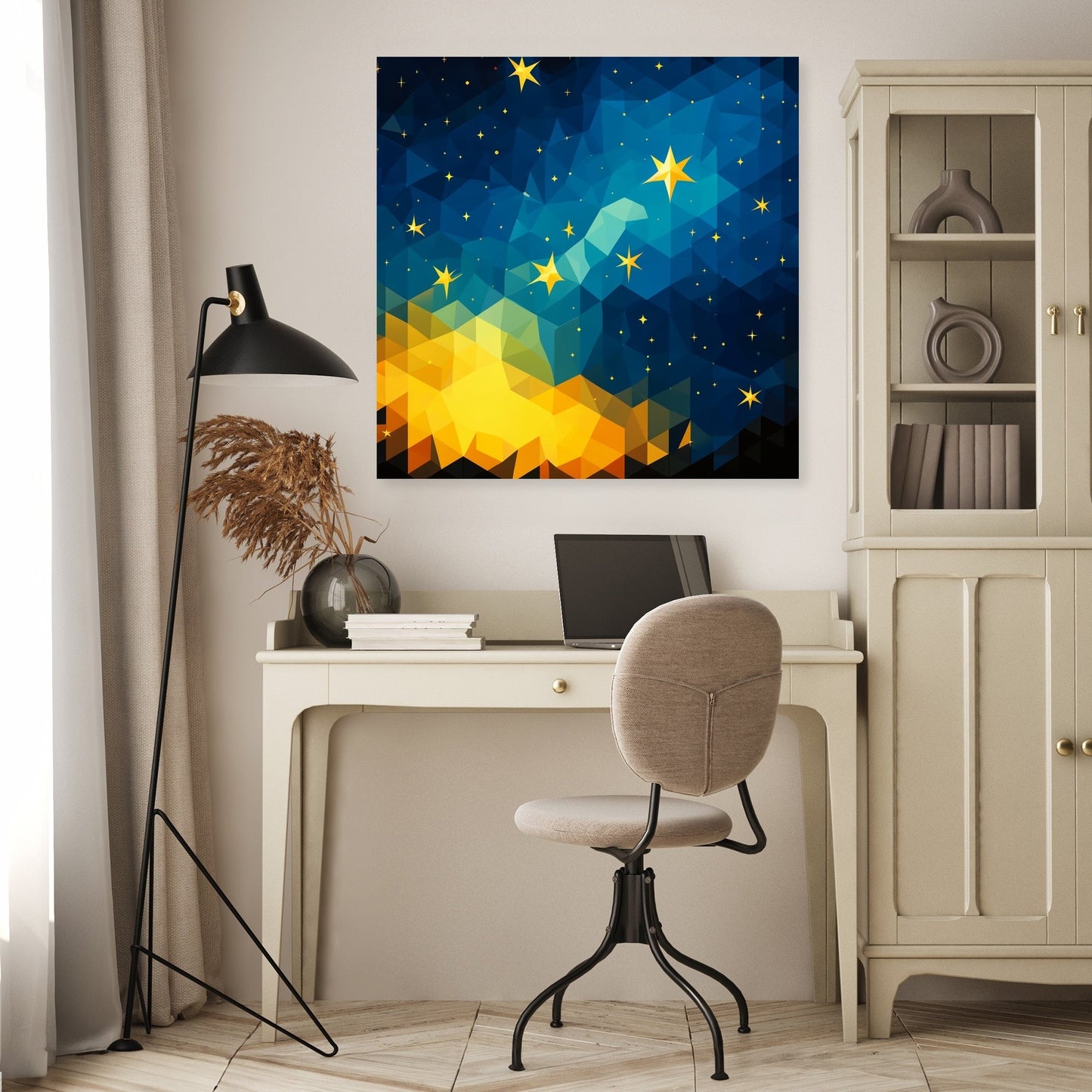 Starry Geometry Canvas