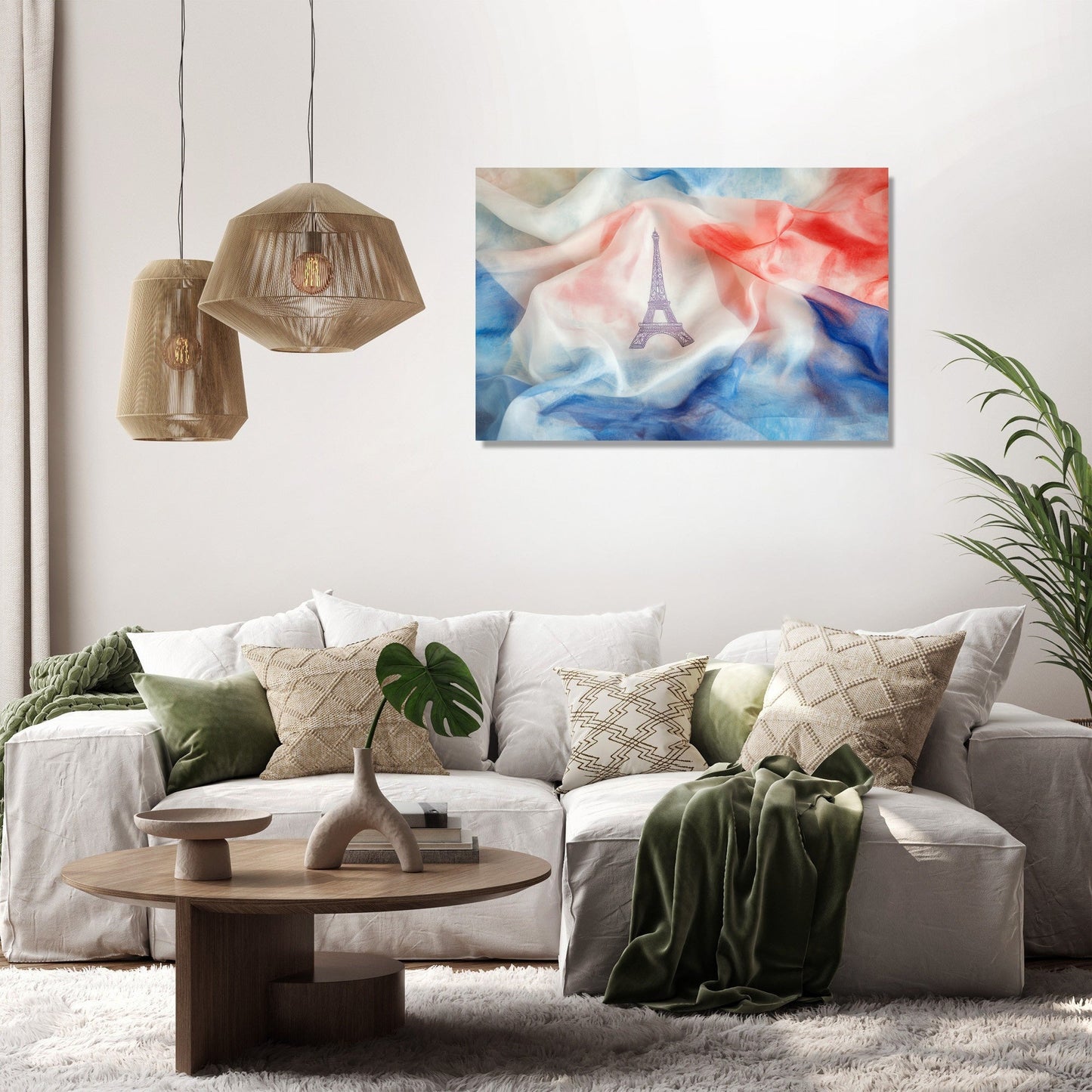 Eiffel Tricolour Canvas