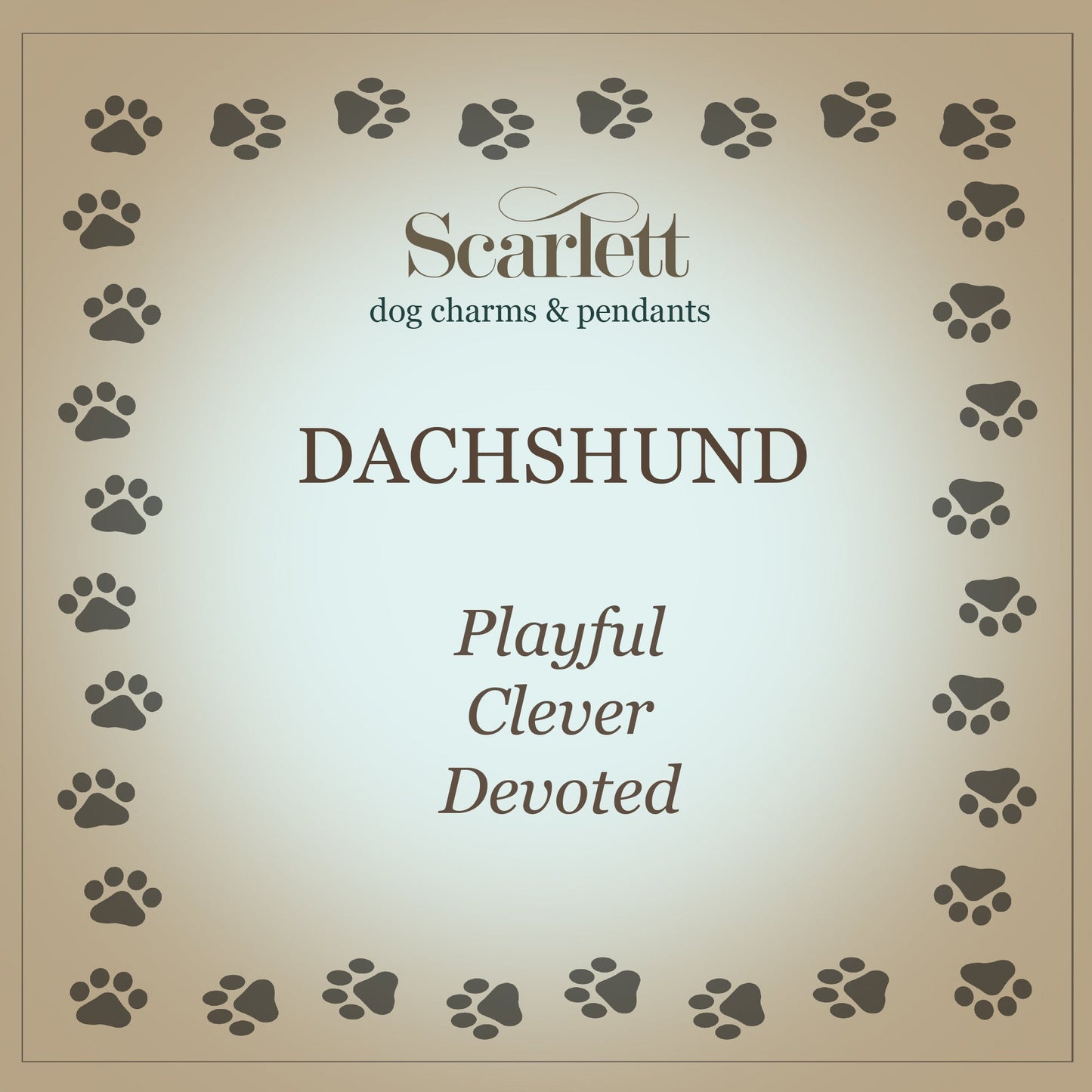 Dachshund Silver Dog Charm