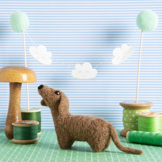 Dachshund Dog Needle Felting Kit for Beginners