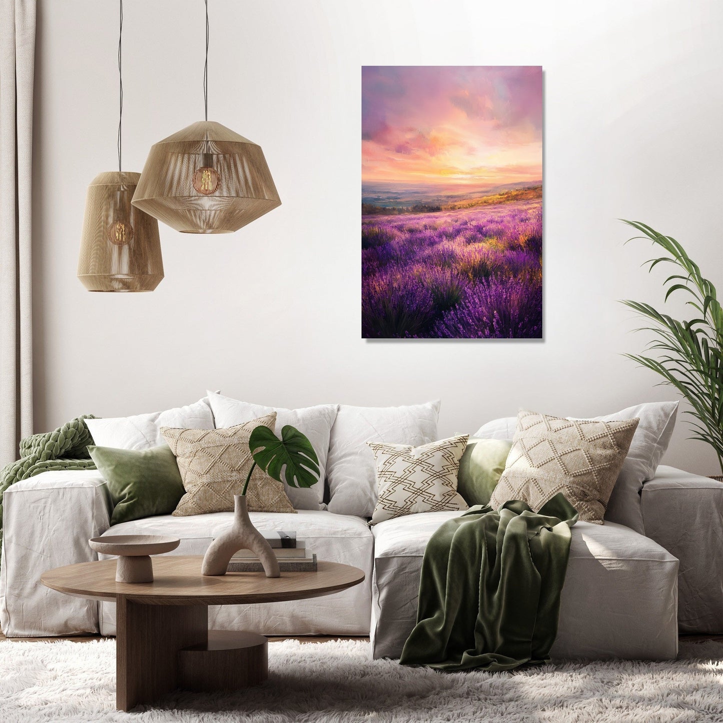Lavender Sunrise Serenity Canvas