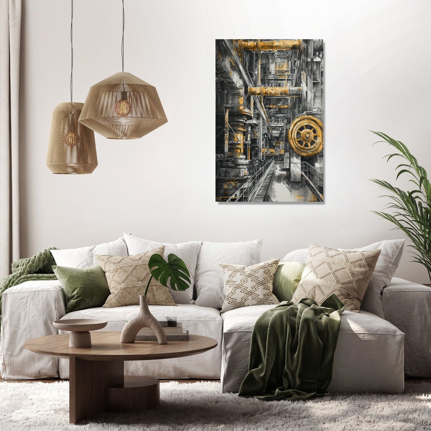 Golden Industry Canvas