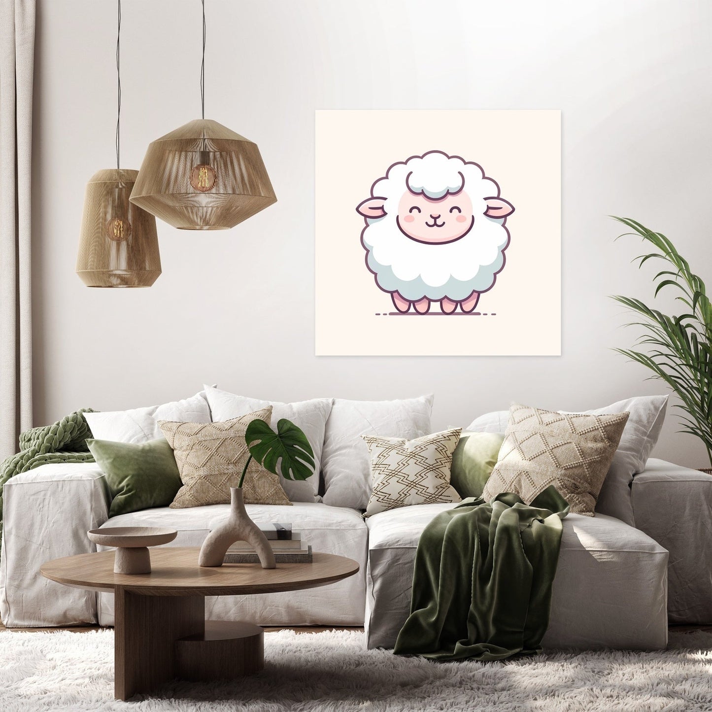 Gentle Fluff Sheep Canvas