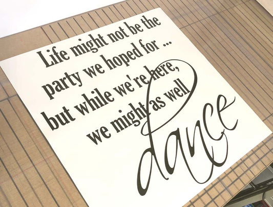 Motivational Dance Wall Quote Sticker Decal