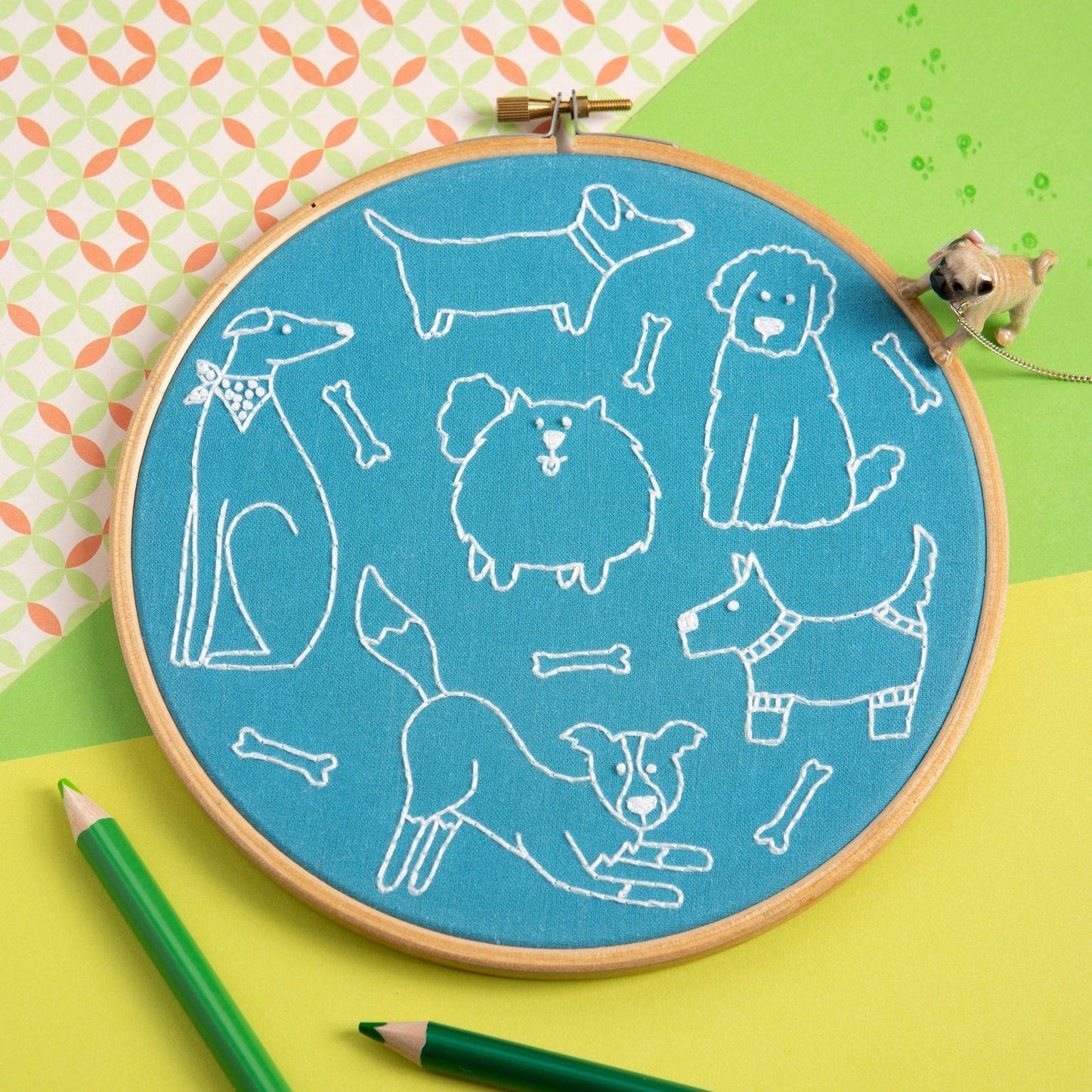 'Dandy Dogs' Animal Embroidery Kit for Beginners