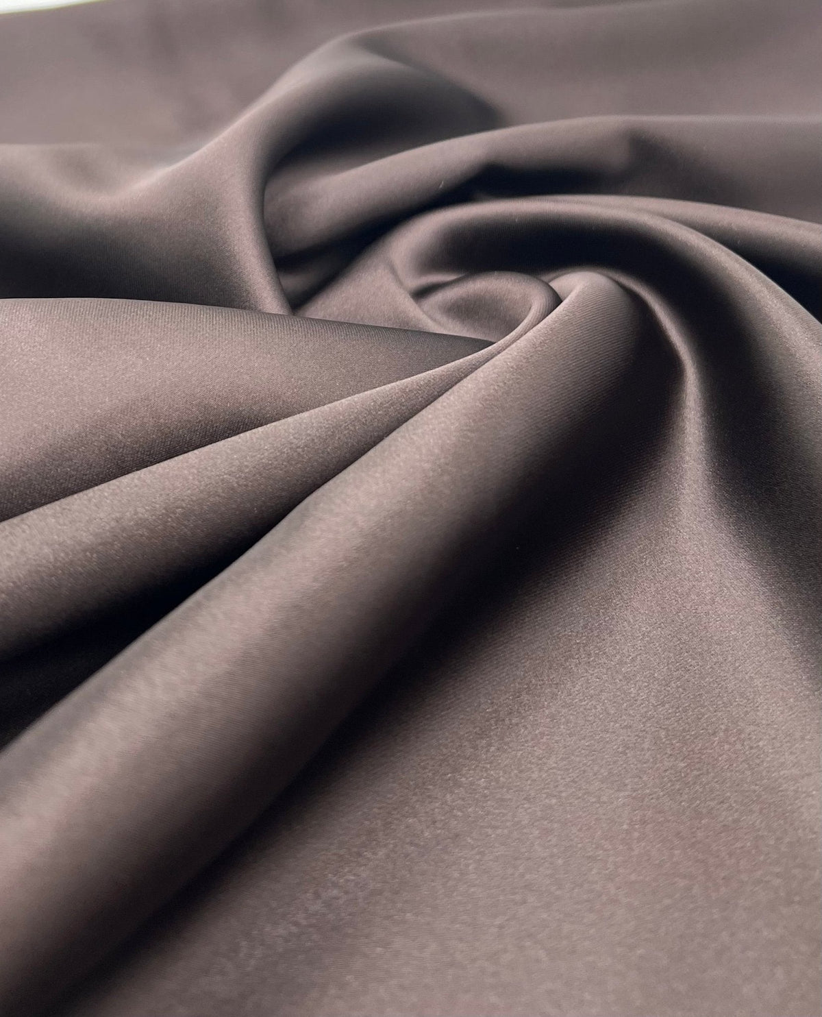 Dark Brown Recycled Satin 160GSM Dress Craft Non Stretch Fabric