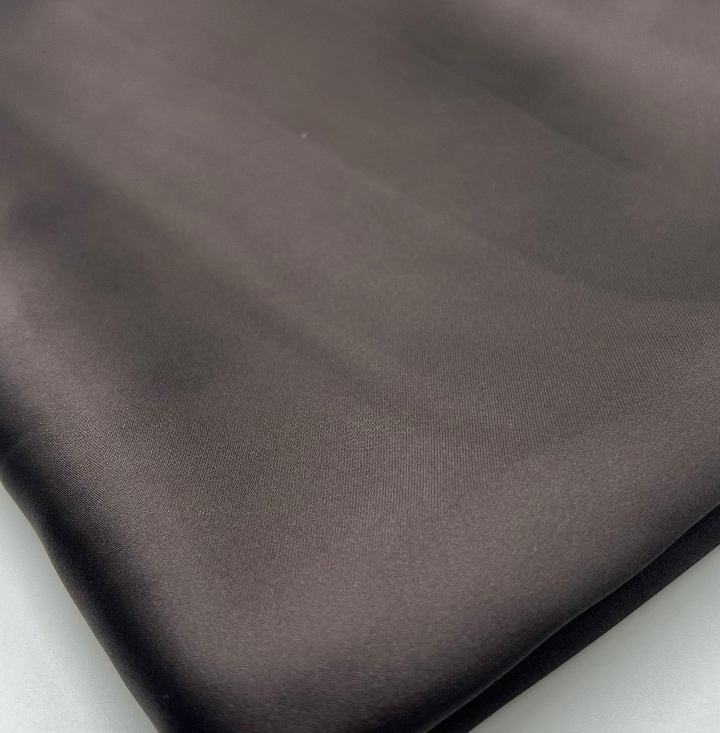 Dark Brown Recycled Satin 160GSM Dress Craft Non Stretch Fabric