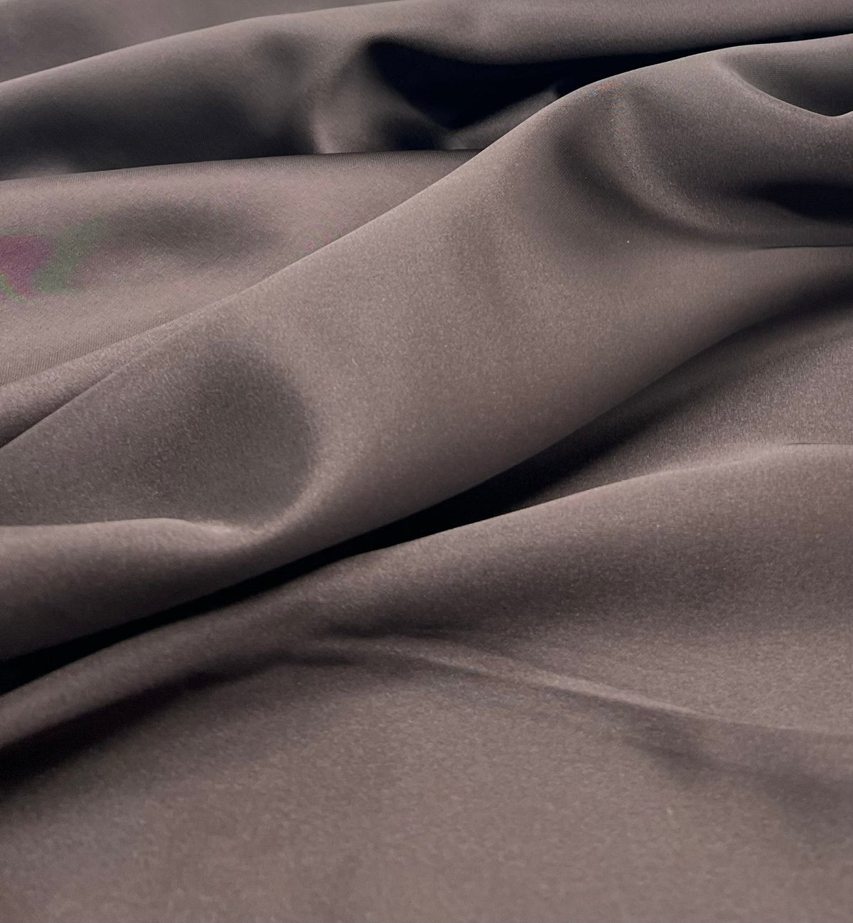 Dark Brown Recycled Satin 160GSM Dress Craft Non Stretch Fabric