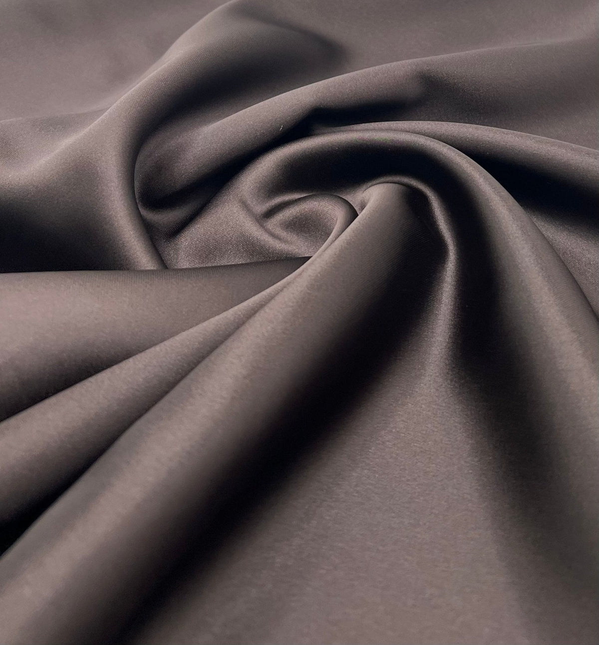 Dark Brown Recycled Satin 160GSM Dress Craft Non Stretch Fabric