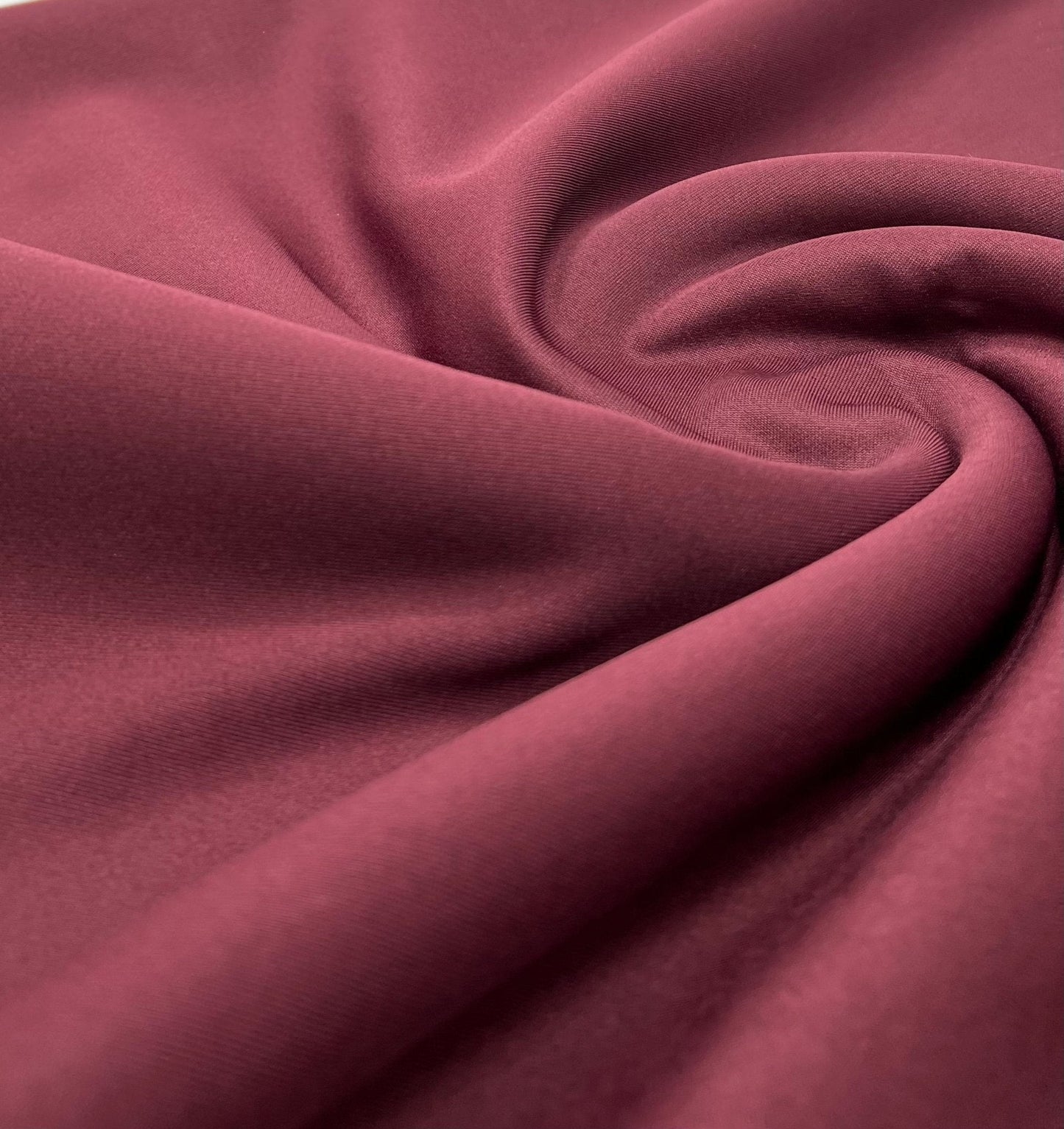Burgundy Plain Scuba 2 Way Stretch Smooth Jersey Fabric