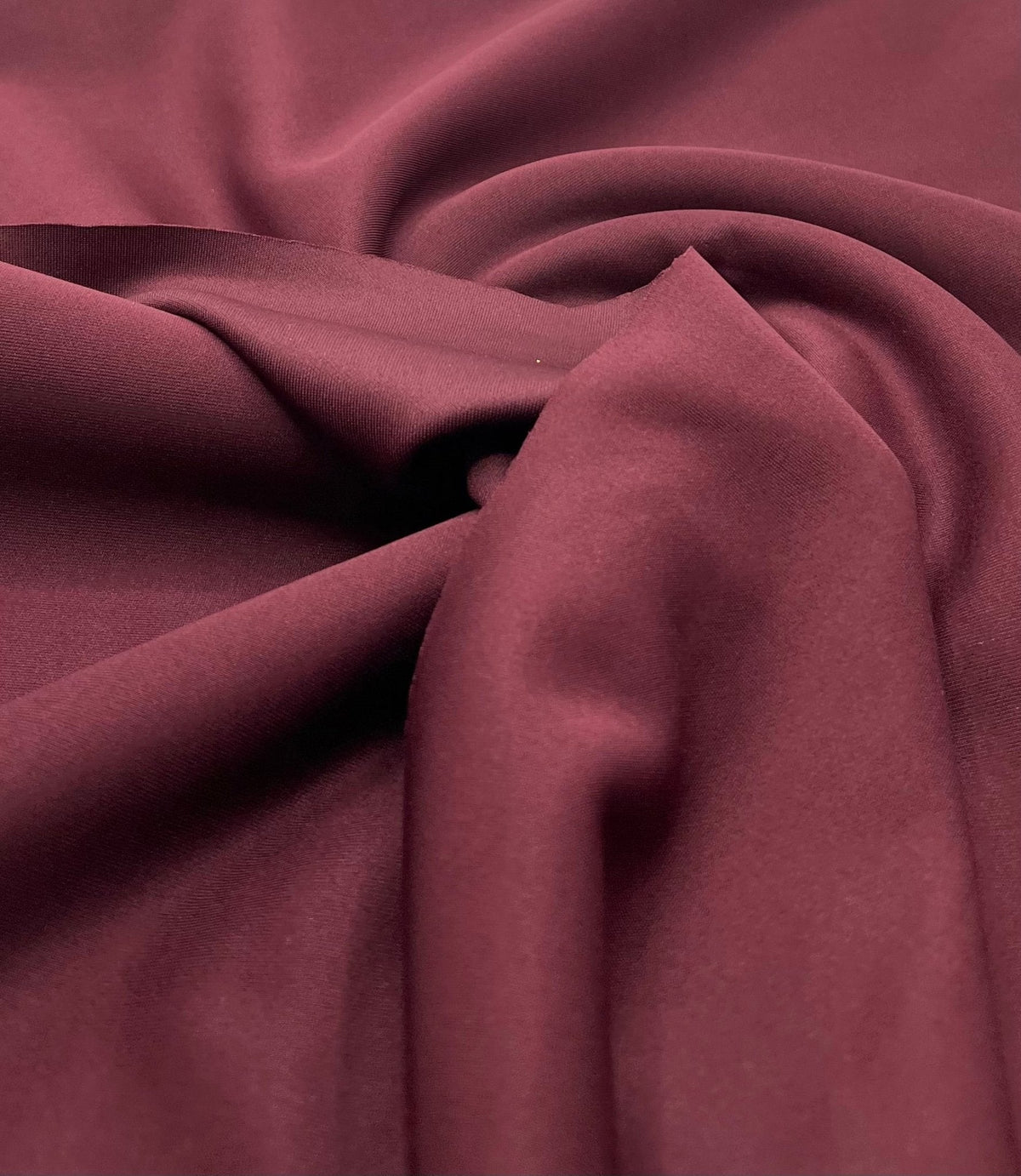 Burgundy Plain Scuba 2 Way Stretch Smooth Jersey Fabric