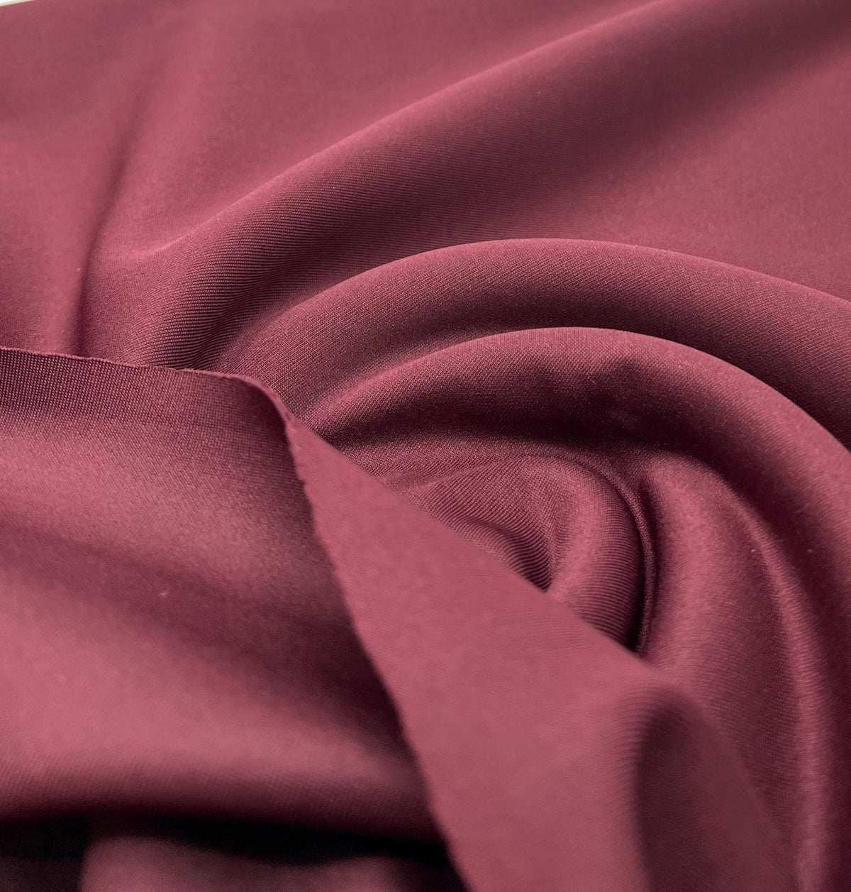 Burgundy Plain Scuba 2 Way Stretch Smooth Jersey Fabric