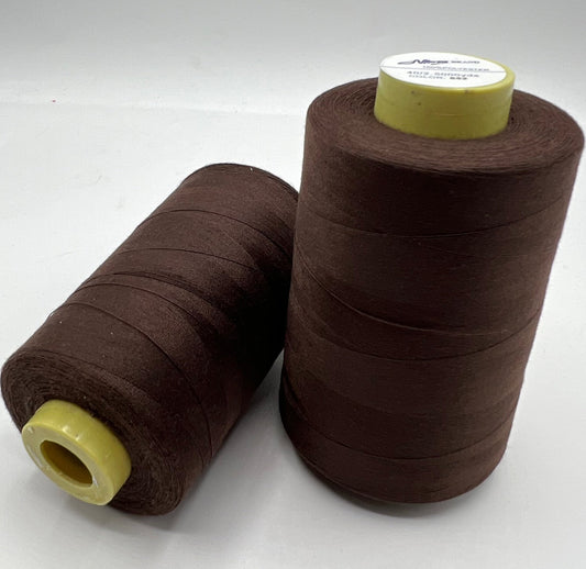 Dark Chocolate Brown Sewing Thread Spun Polyester 120's Overlocking 5000 Yard