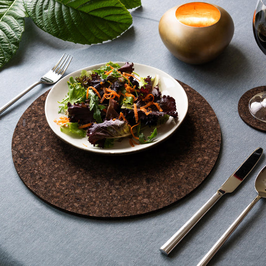 Cork Placemats | Dark | Round