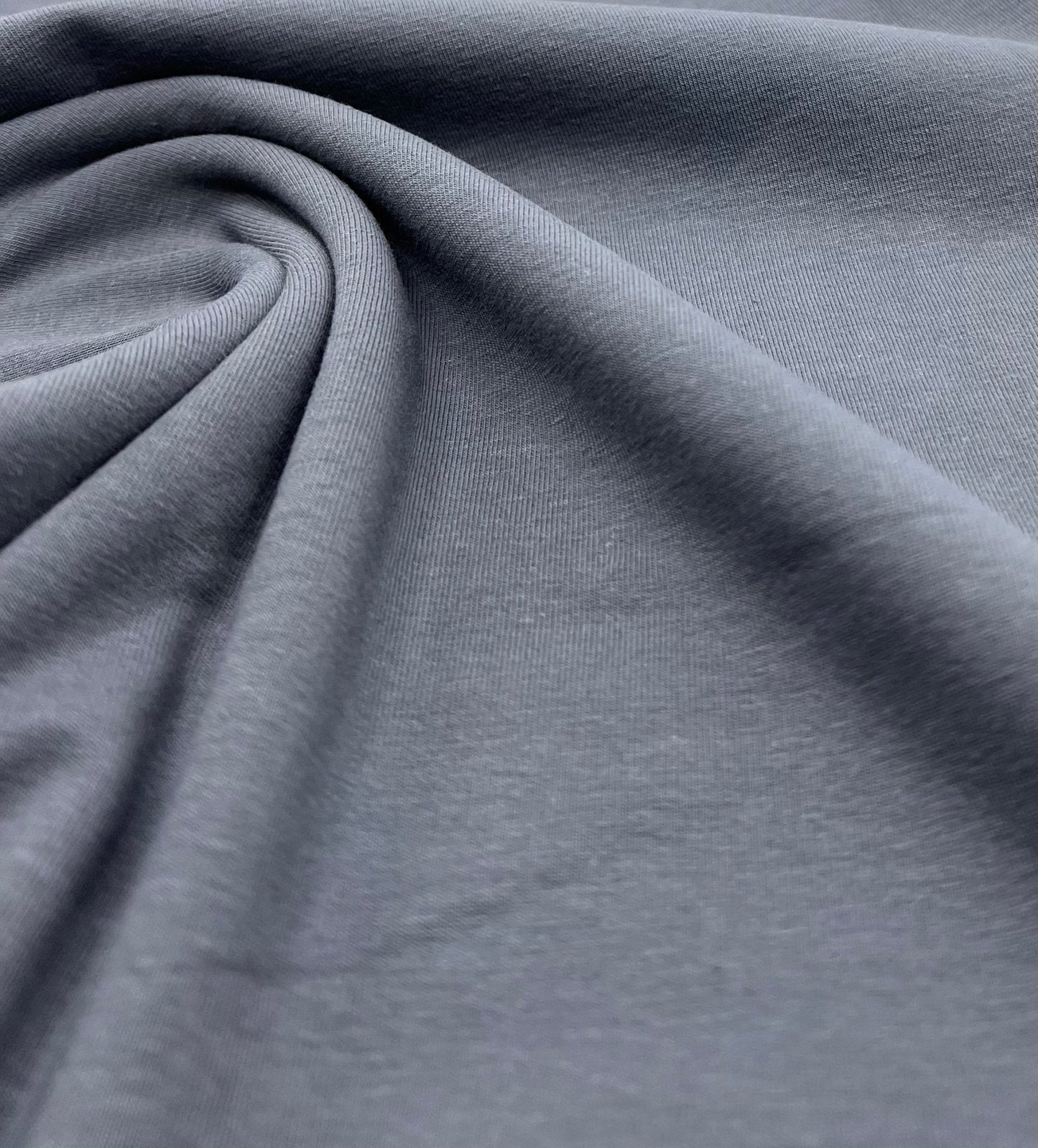 Dark Grey Cotton Stretch Jersey 240 GSM 92/8 Lycra 4 Way Stretch