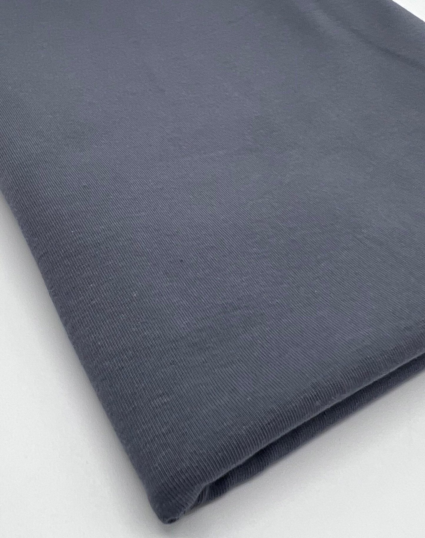 Dark Grey Cotton Stretch Jersey 240 GSM 92/8 Lycra 4 Way Stretch