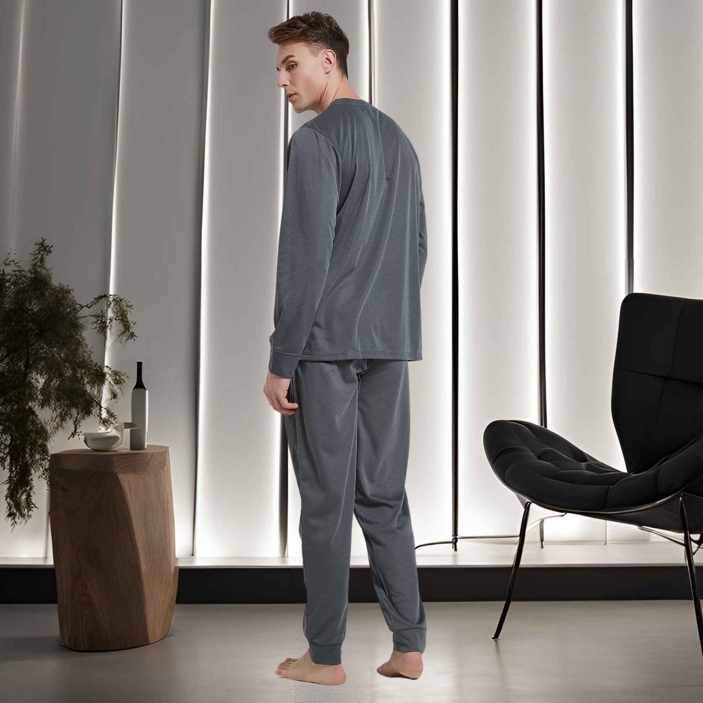 Men's Dark Grey Loungewear Set – Ultimate Comfort for Relaxation