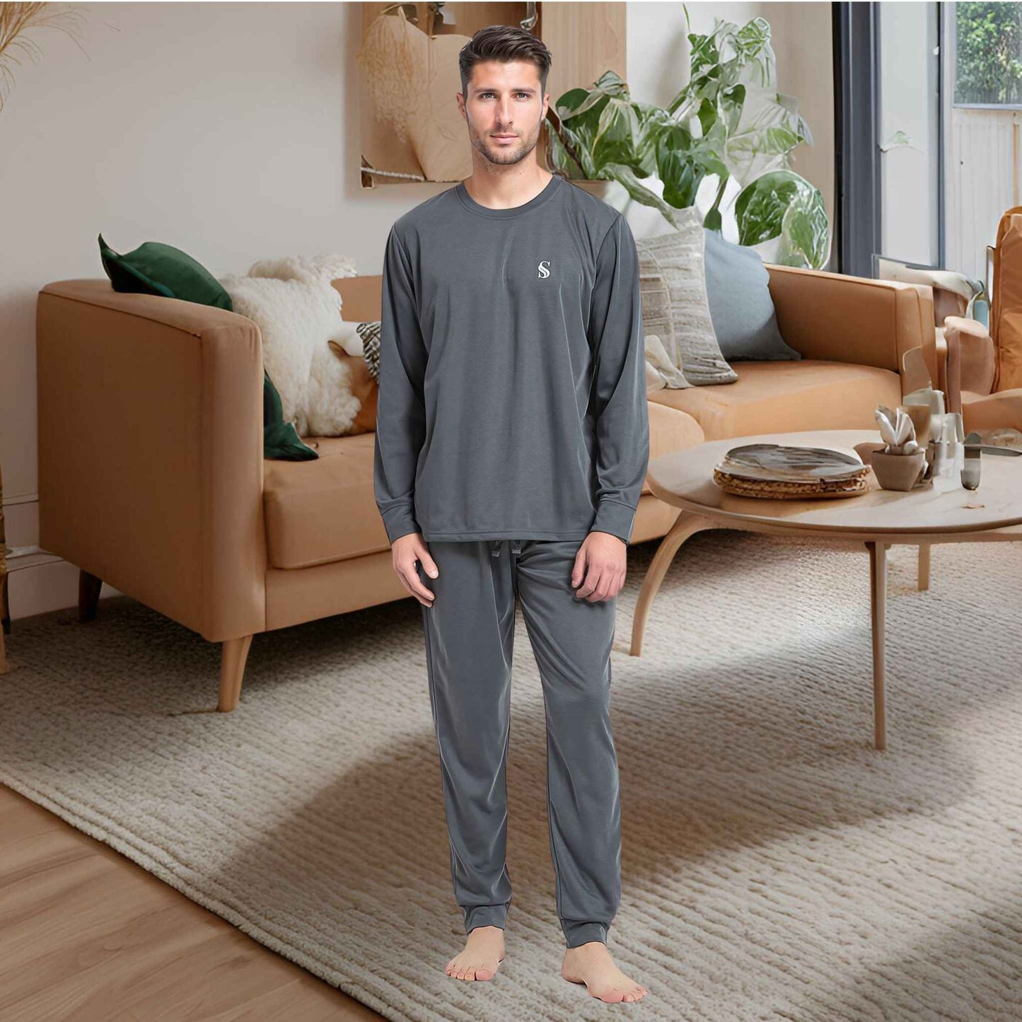 Men's Dark Grey Loungewear Set – Ultimate Comfort for Relaxation