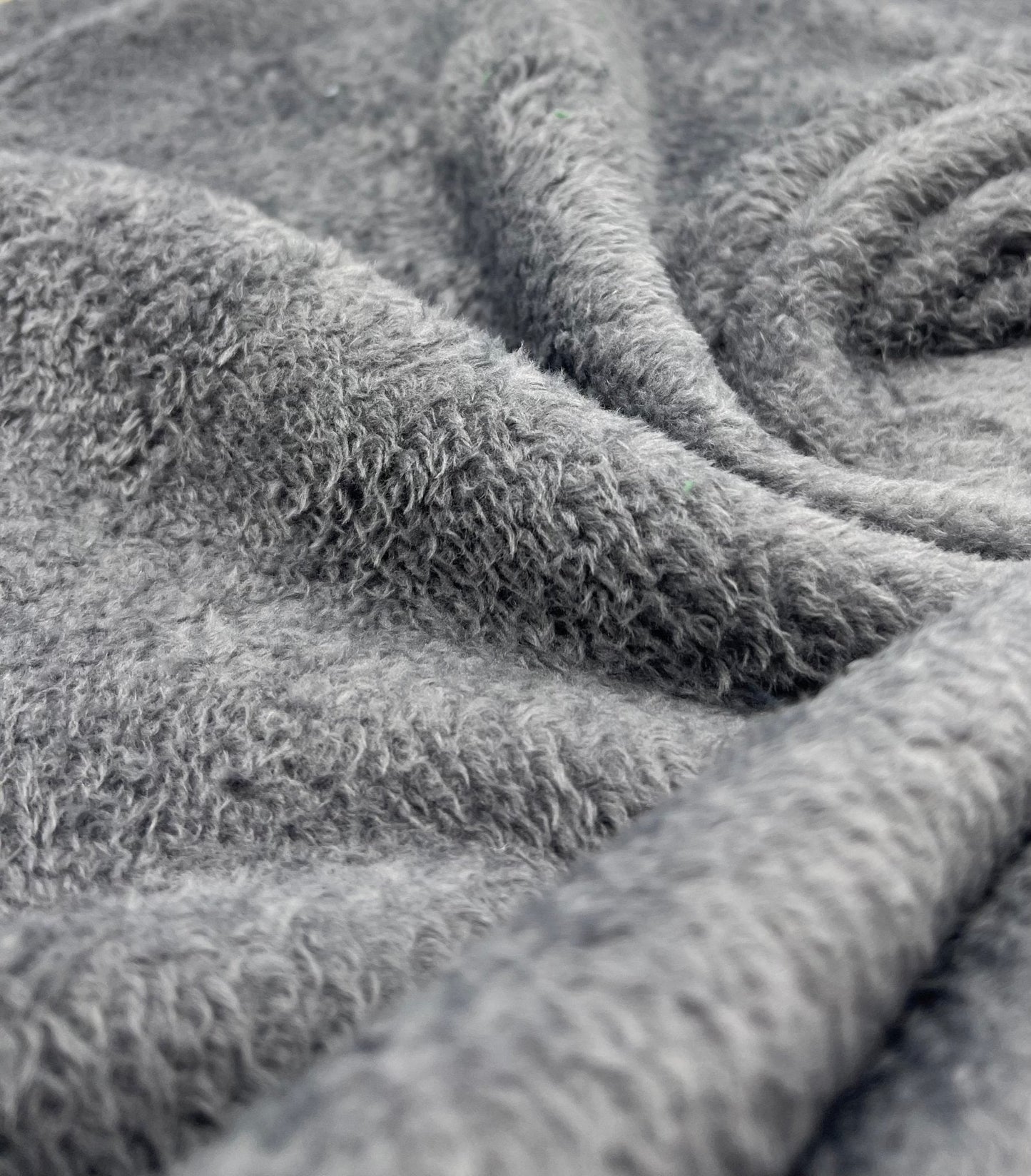 Dark Grey Super Soft Plain Cuddle Fleece Fabric Blanket Loungewear