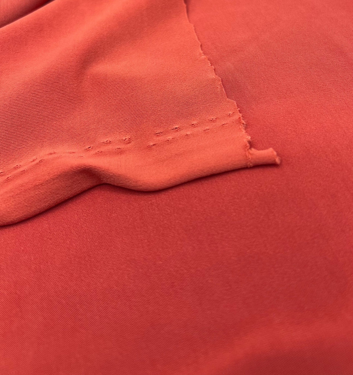 Dark Orange Plain Shiny Soft Touch Slinky 4 Way Stretch Fabric