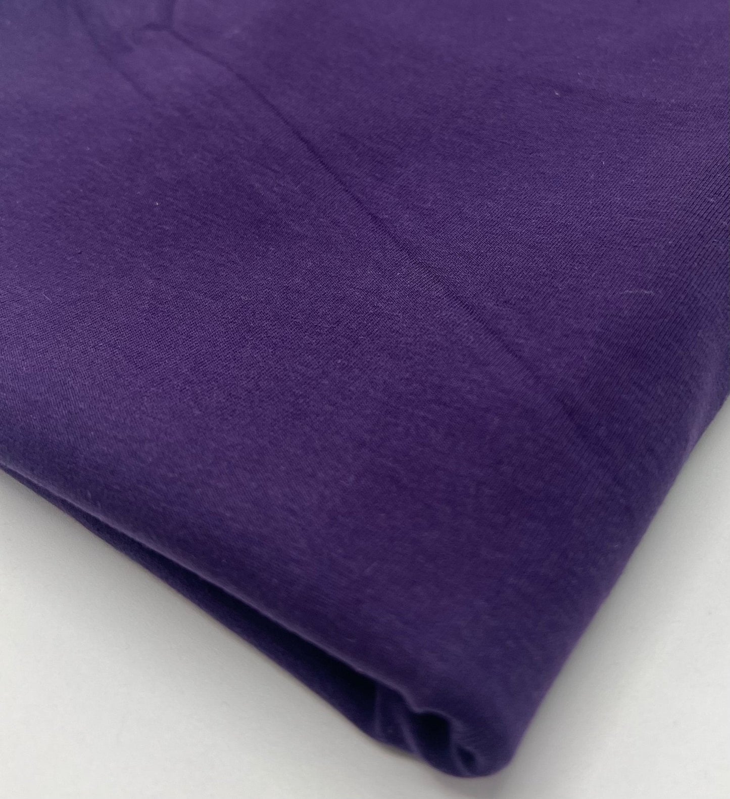 Dark Purple Cotton Stretch Jersey 240 GSM 92/8 Lycra 4 Way Stretch