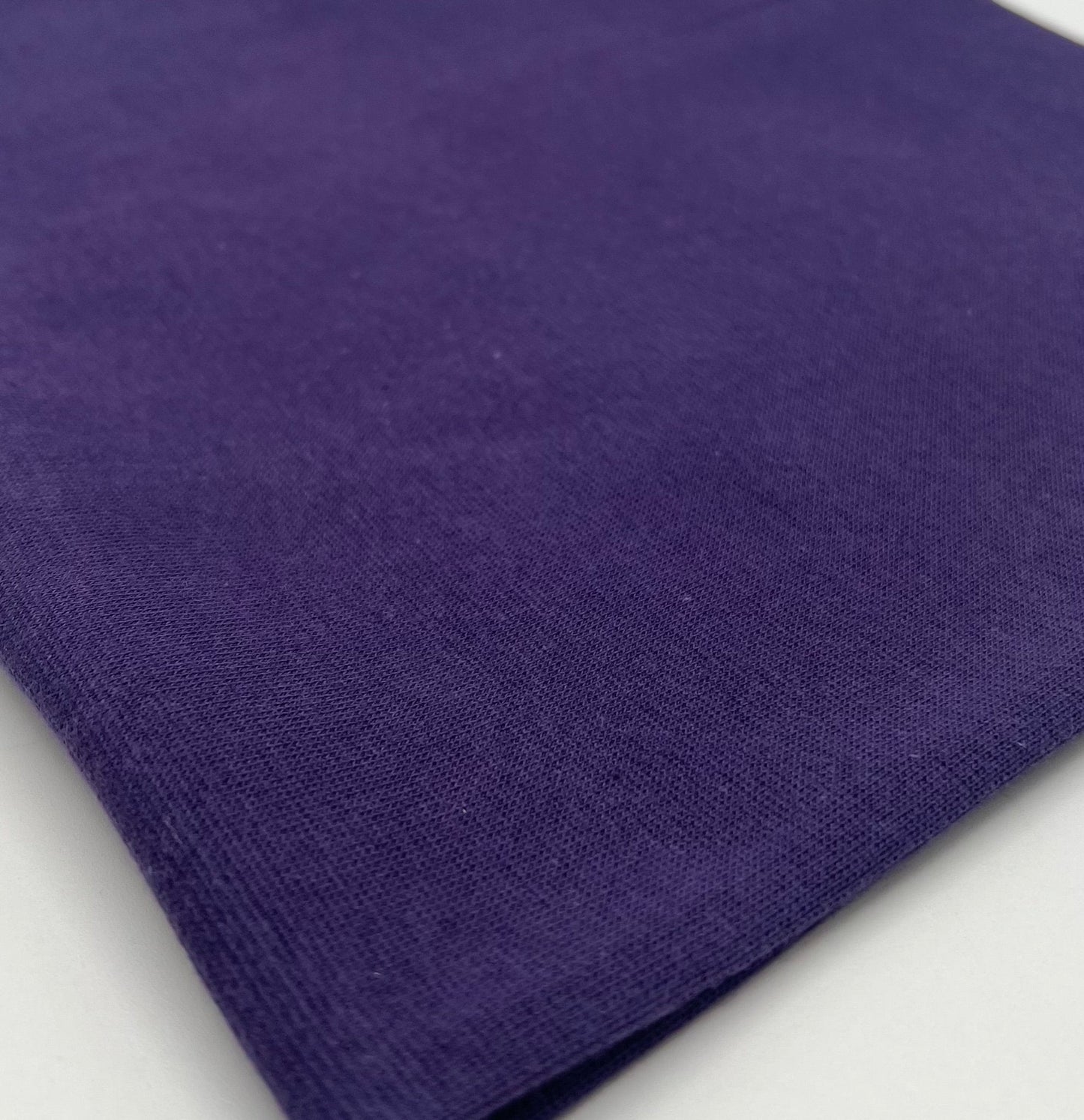 Dark Purple Jersey Cuffing Ribbing Fabric 270 GSM Cotton Knit 70cm Wide