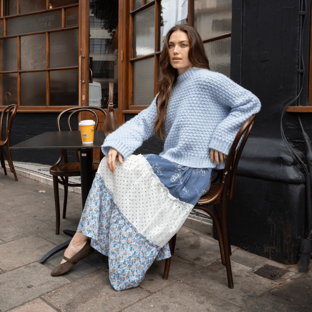 Darwin Oversized Chunky Knit Jumper Blue