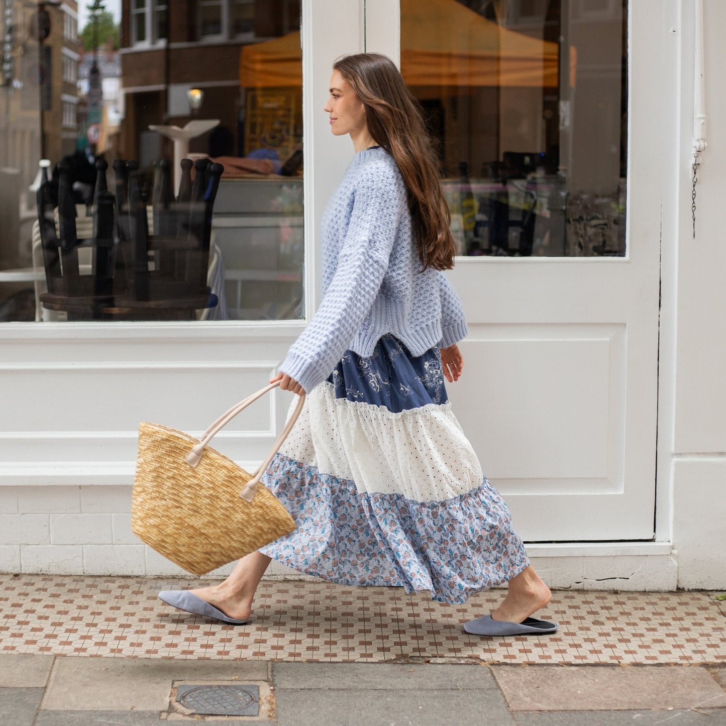 Darwin Oversized Chunky Knit Jumper Blue