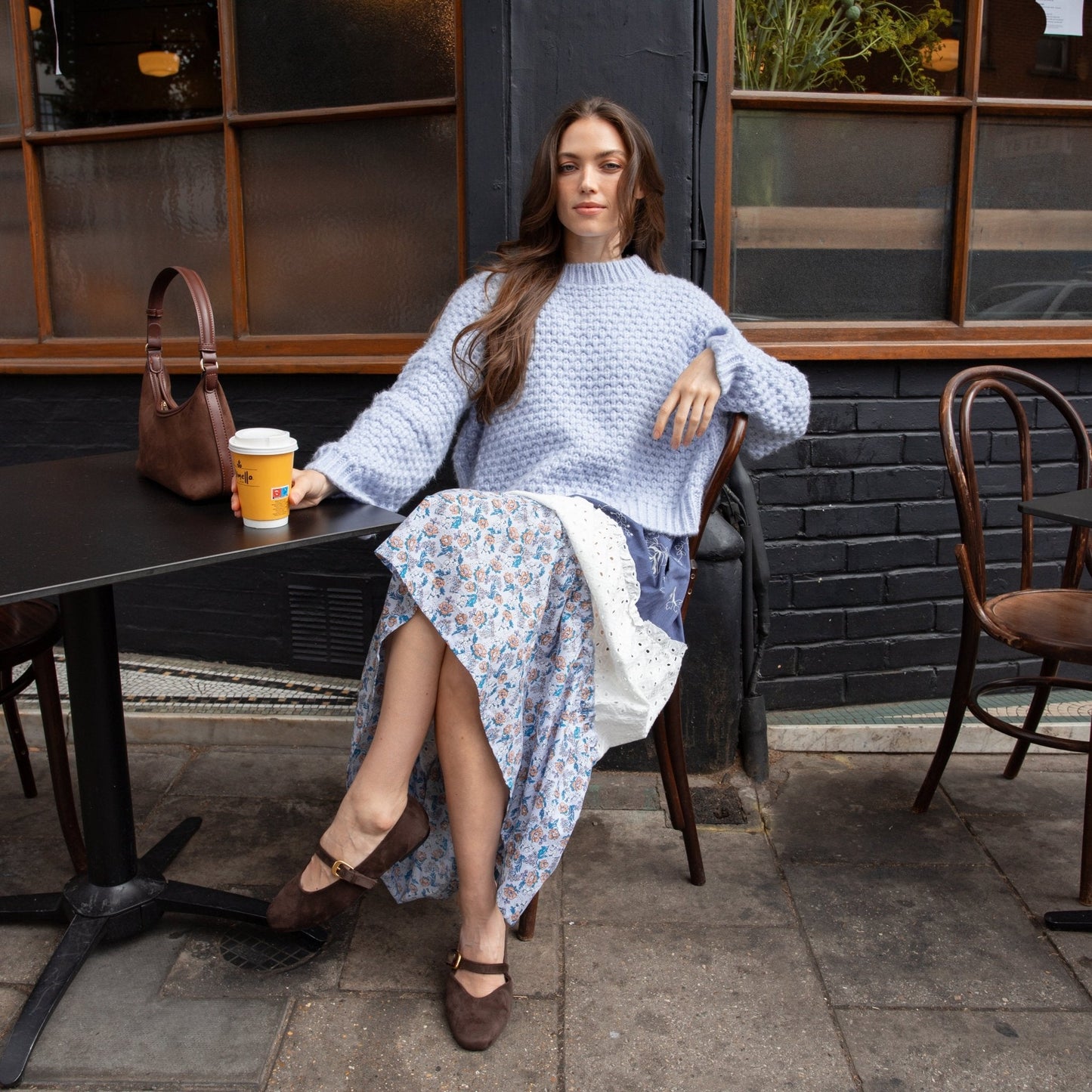 Darwin Oversized Chunky Knit Jumper Blue
