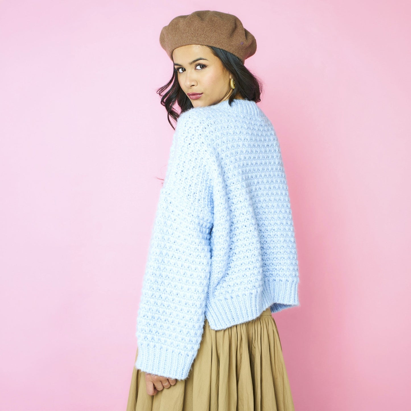Darwin Oversized Chunky Knit Jumper Blue
