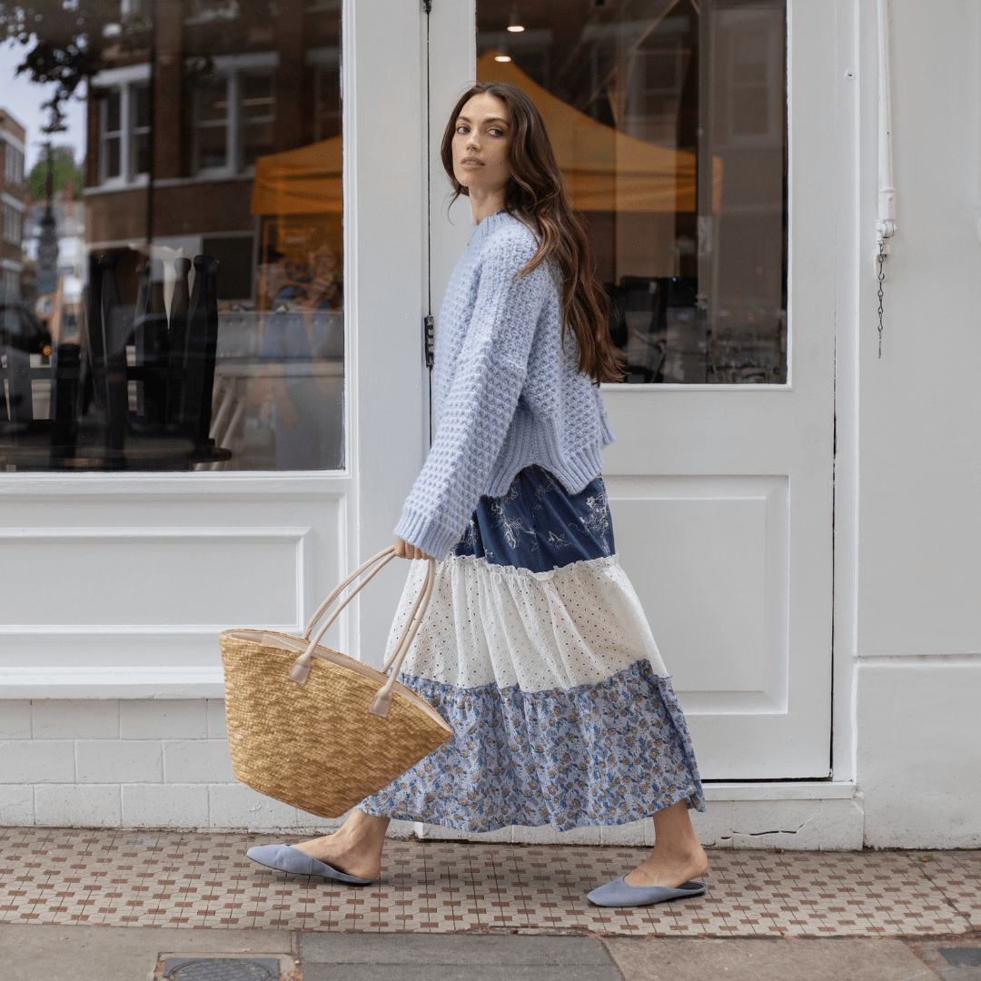 Darwin Oversized Chunky Knit Jumper Blue