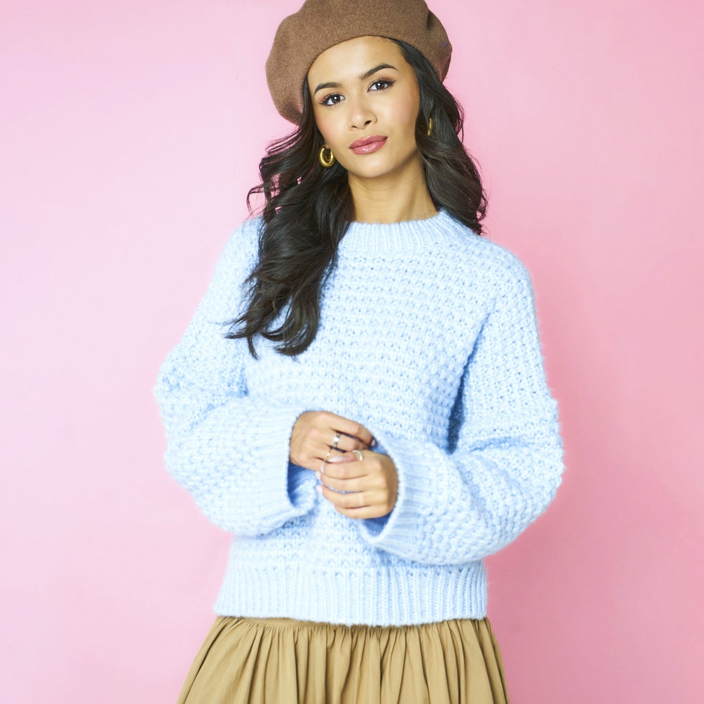 Darwin Oversized Chunky Knit Jumper Blue