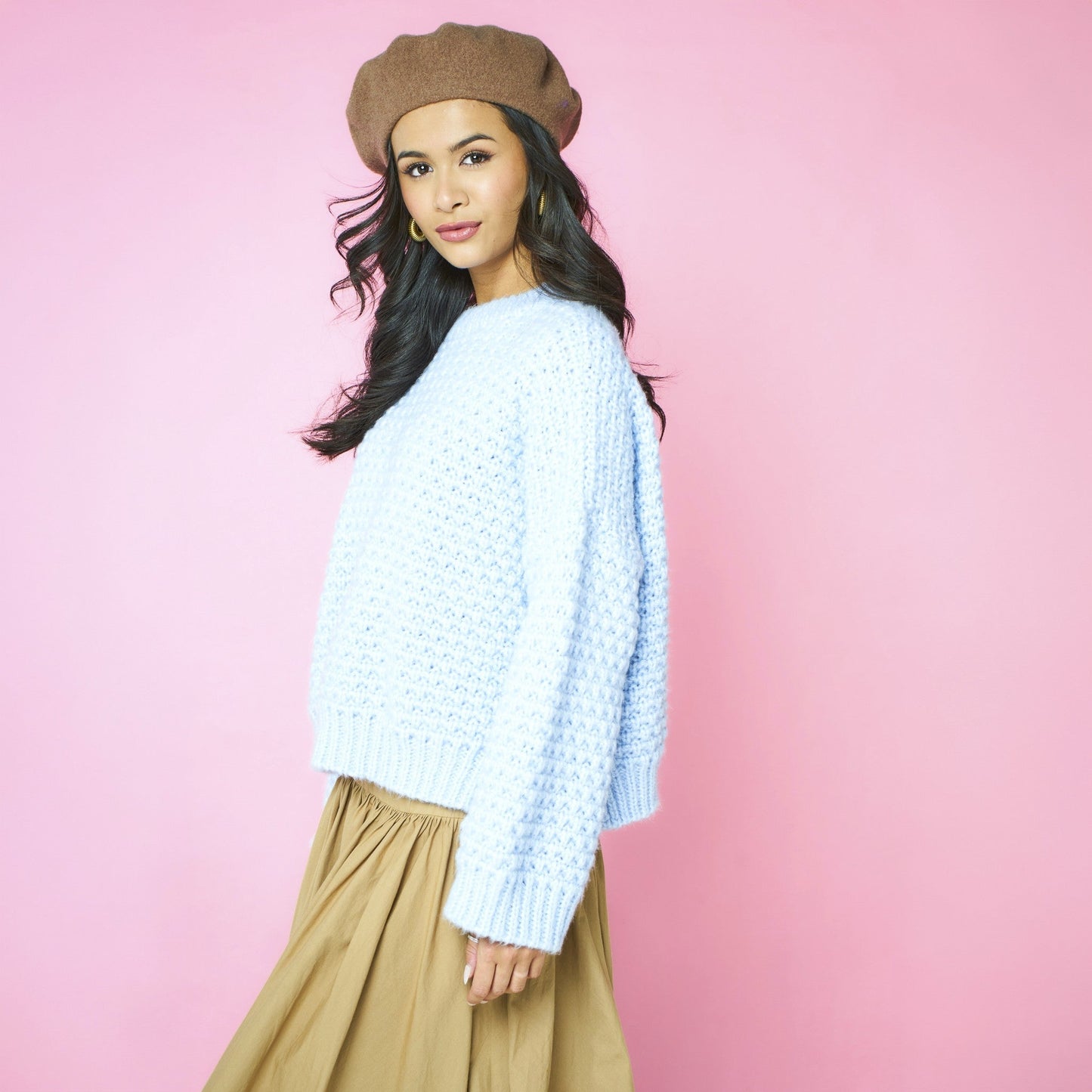 Darwin Oversized Chunky Knit Jumper Blue