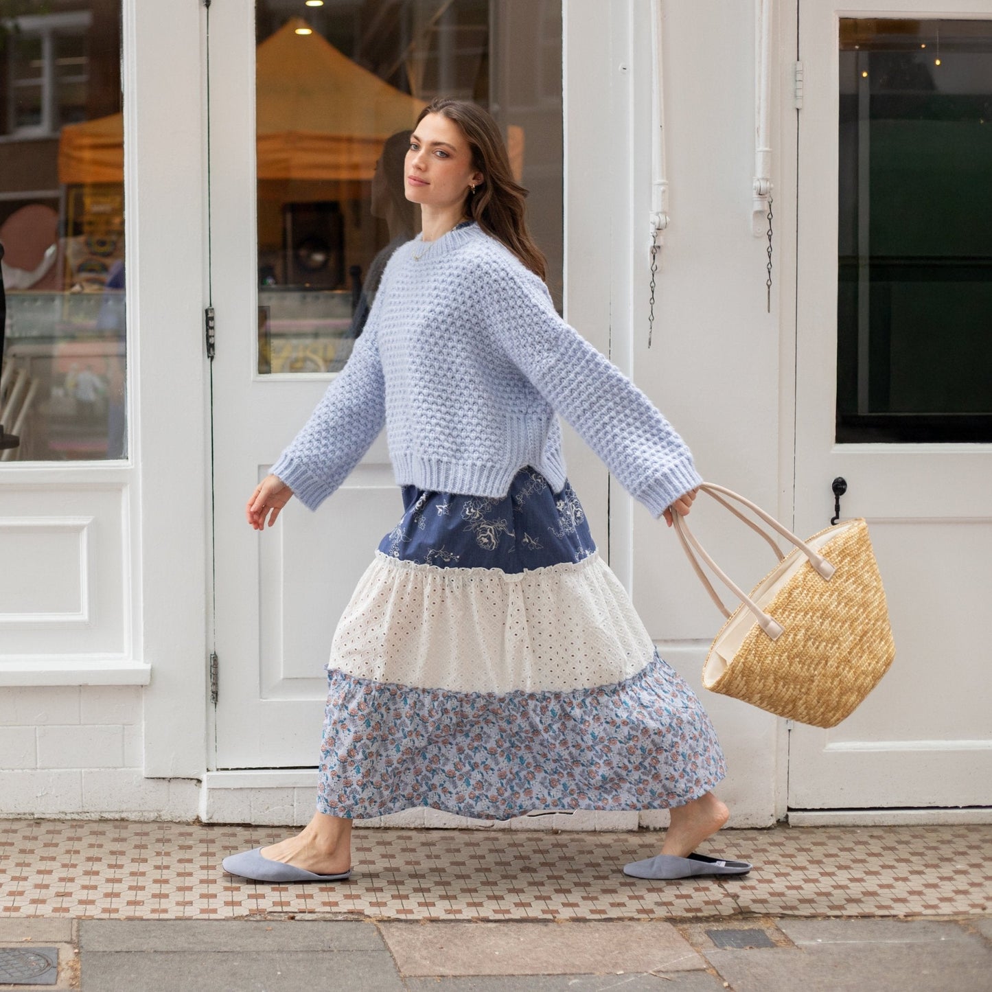 Darwin Oversized Chunky Knit Jumper Blue