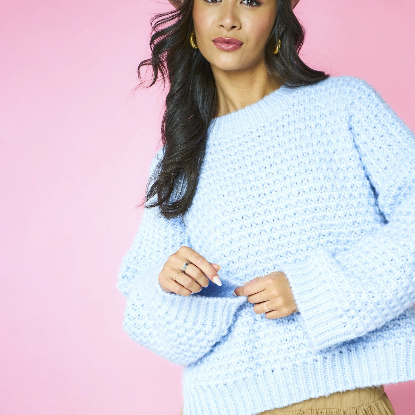Darwin Oversized Chunky Knit Jumper Blue