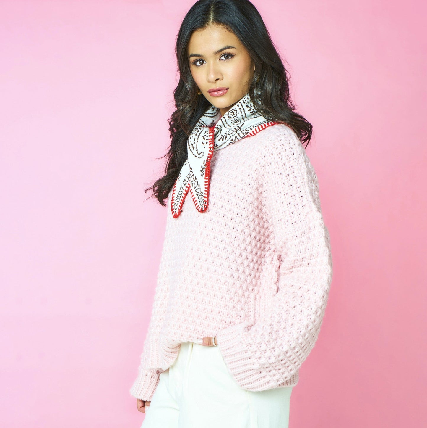 Darwin Relaxed Chunky Knit Jumper Pink