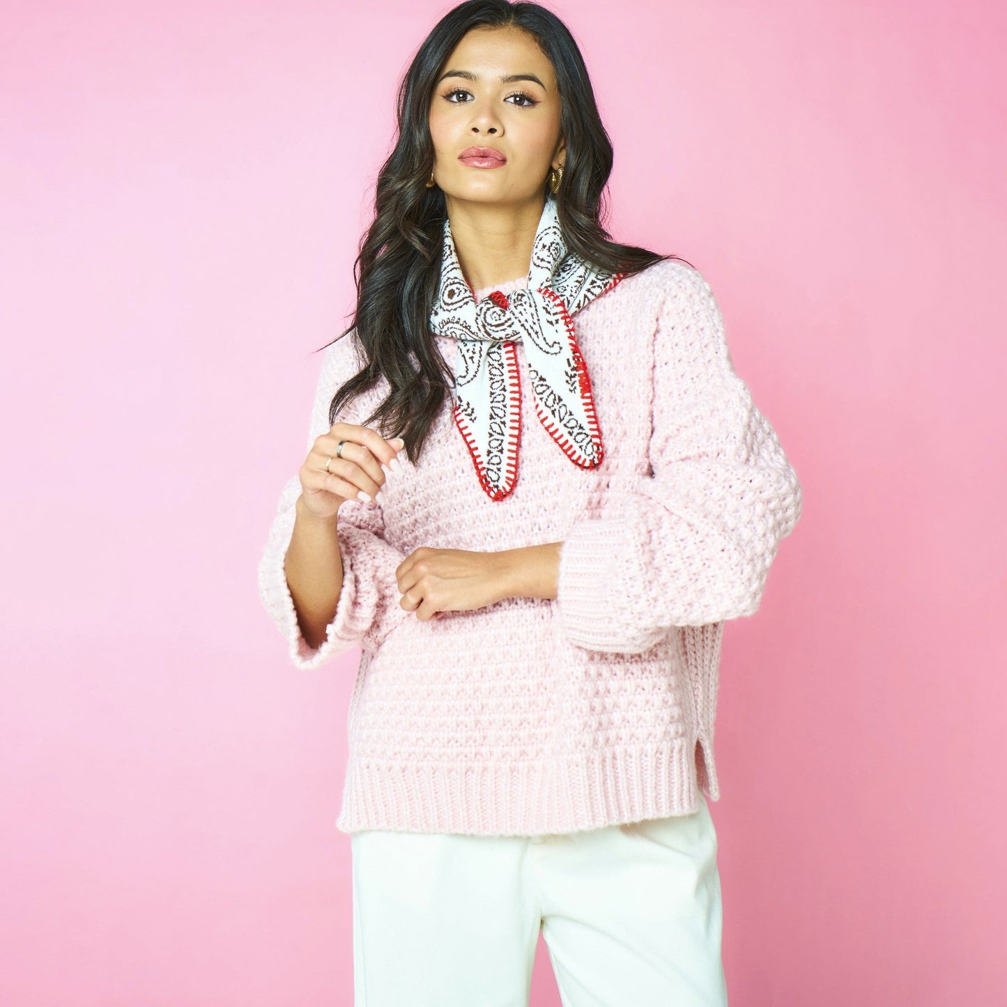 Darwin Relaxed Chunky Knit Jumper Pink