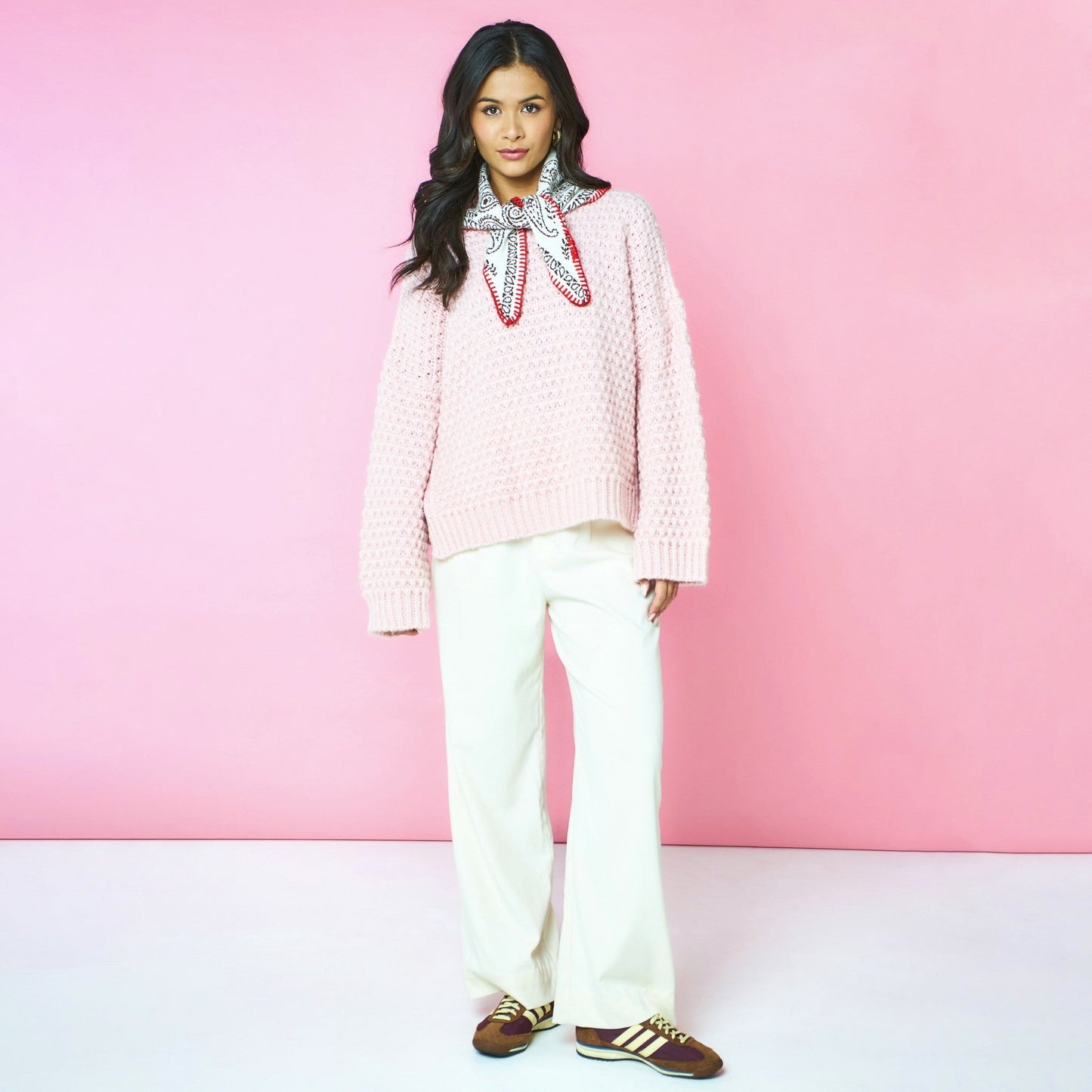 Darwin Relaxed Chunky Knit Jumper Pink