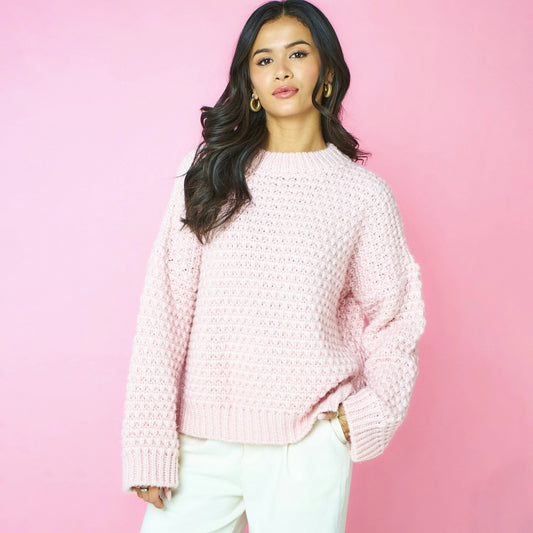 Darwin Relaxed Chunky Knit Jumper Pink