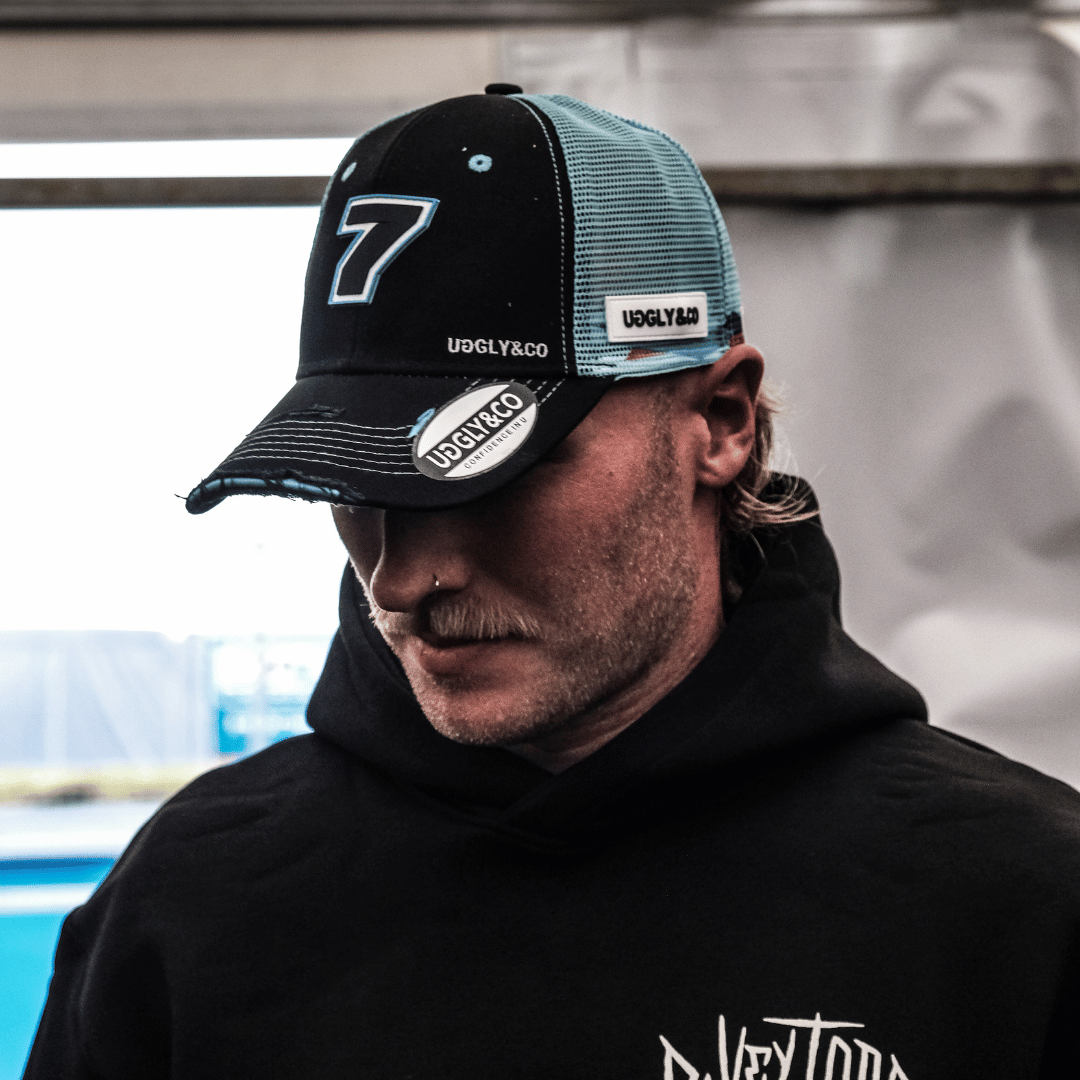 Official Davey Todd Merchandise Trucker Hat - Black & Blue